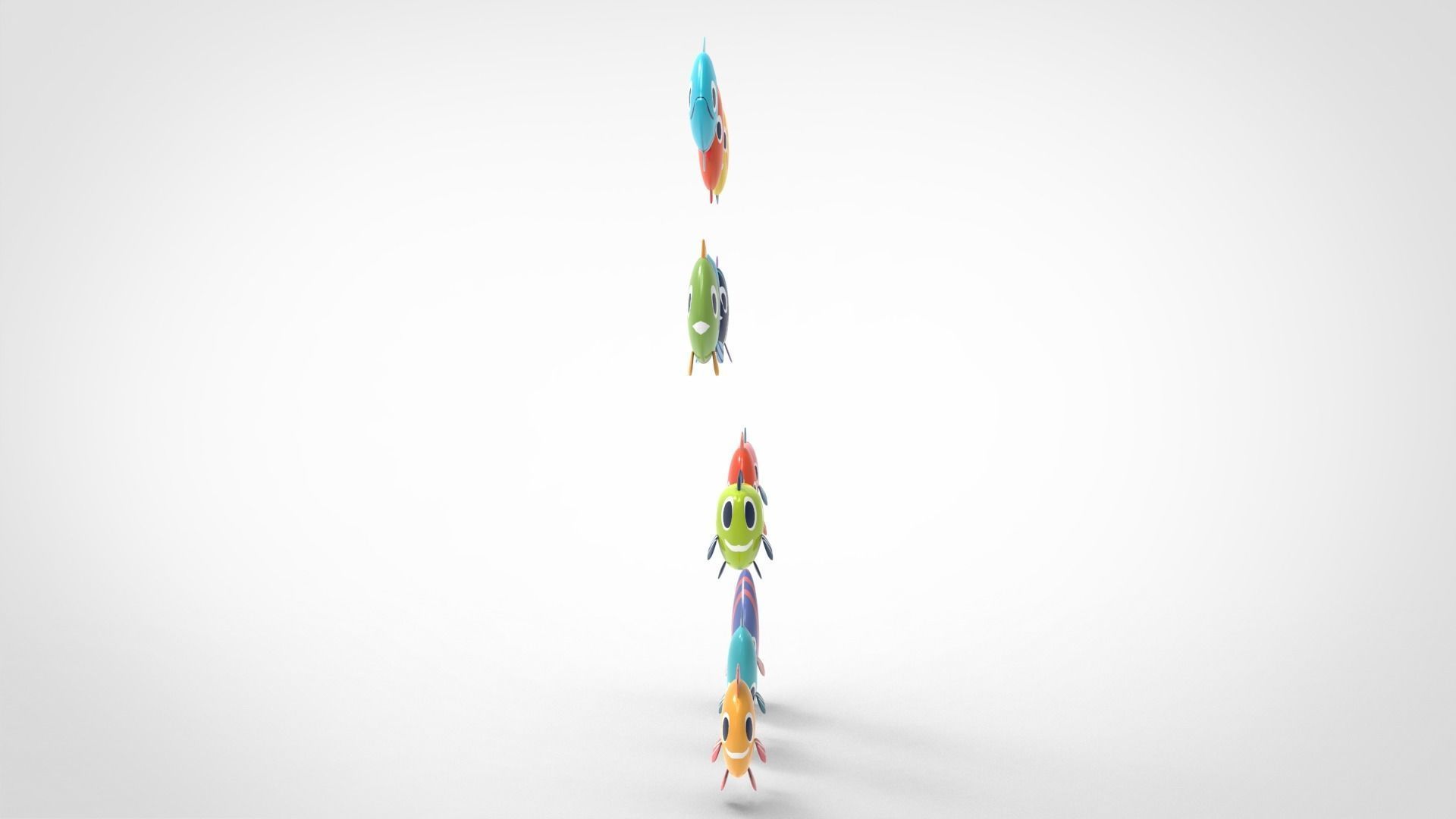 Fish Sea Collection Low-poly 3D model_16