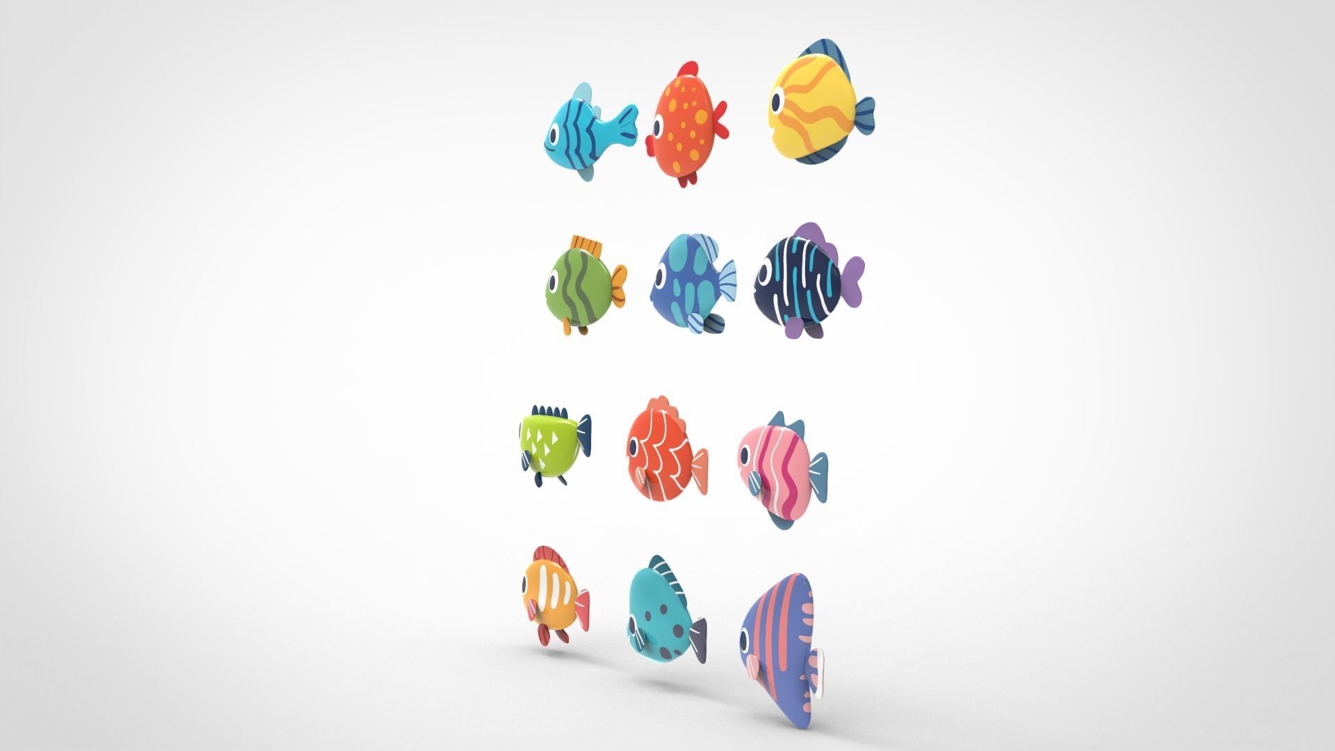 Fish Sea Collection Low-poly 3D model_15