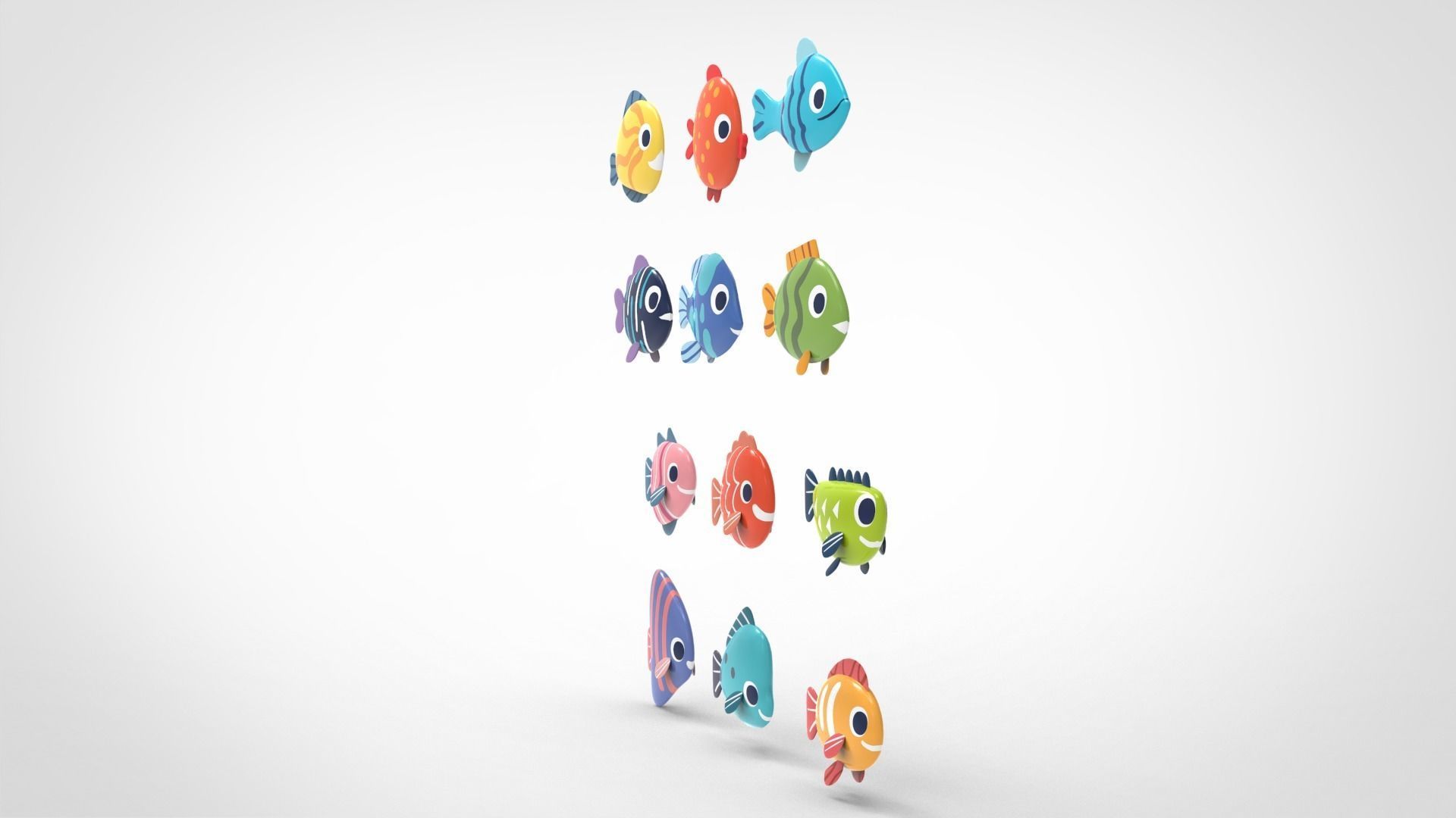 Fish Sea Collection Low-poly 3D model_9