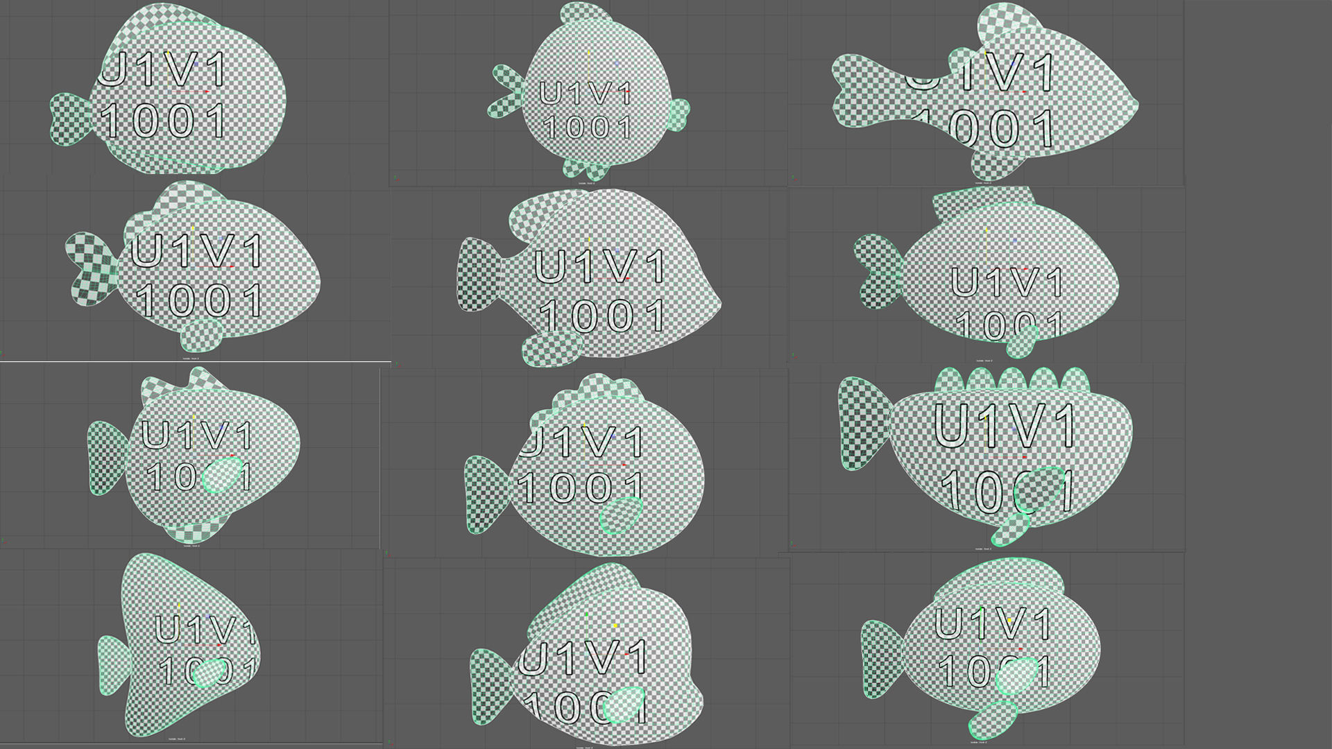 Fish Sea Collection Low-poly 3D model_3