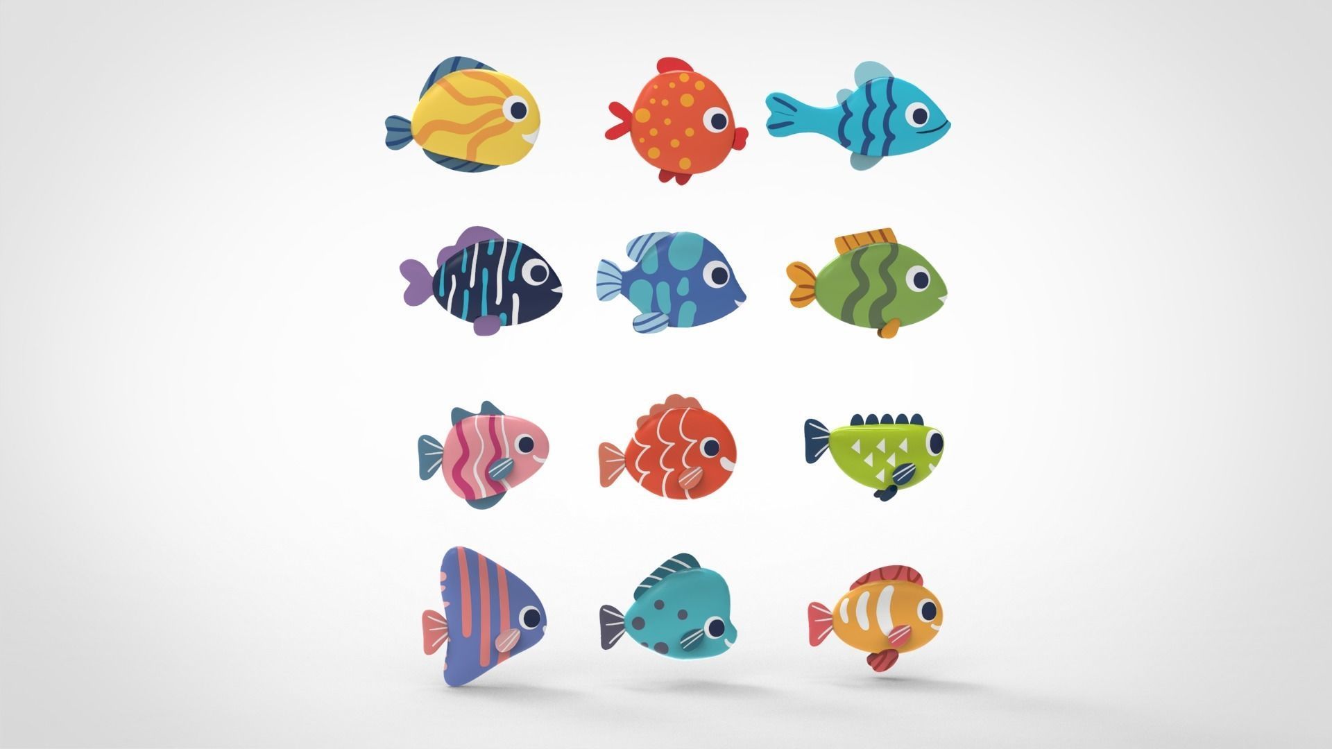Fish Sea Collection Low-poly 3D model_21