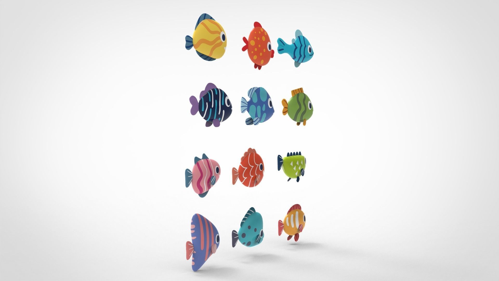 Fish Sea Collection Low-poly 3D model_24