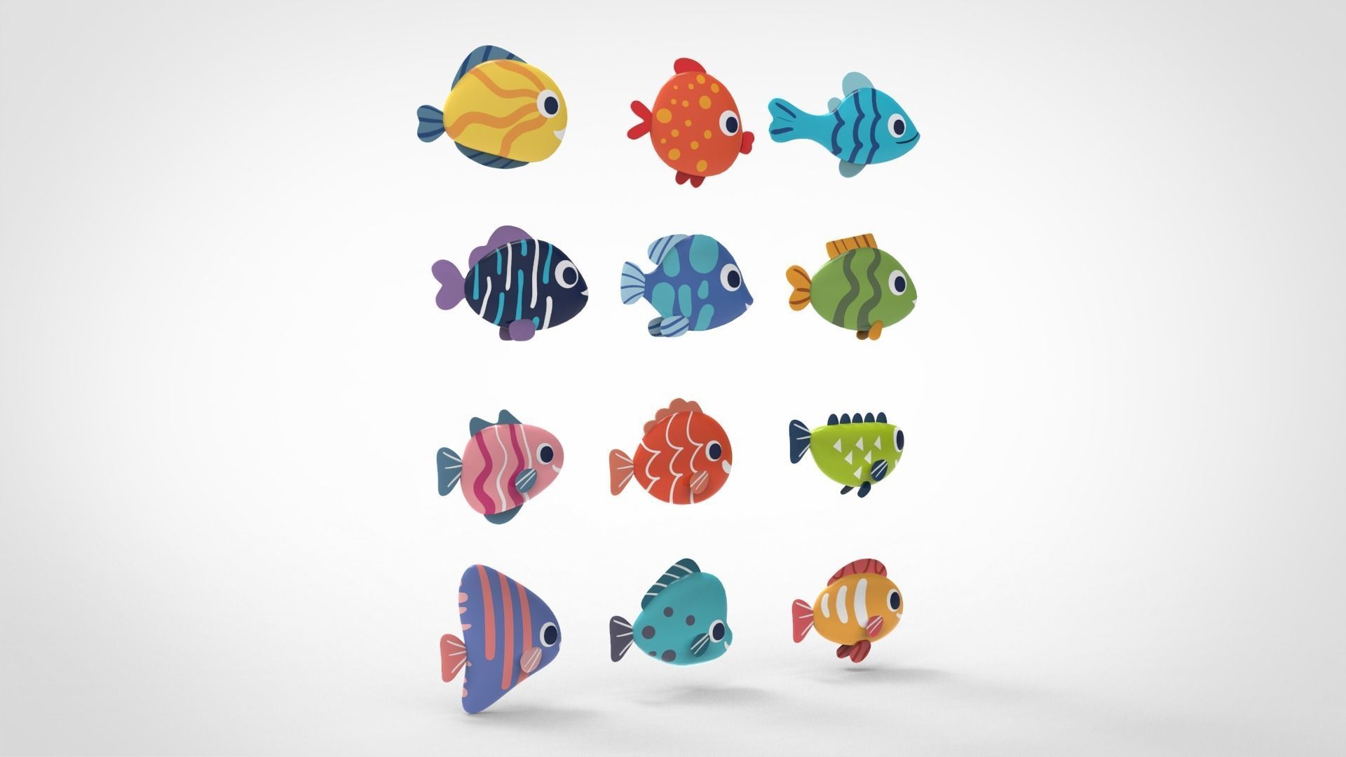 Fish Sea Collection Low-poly 3D model_20