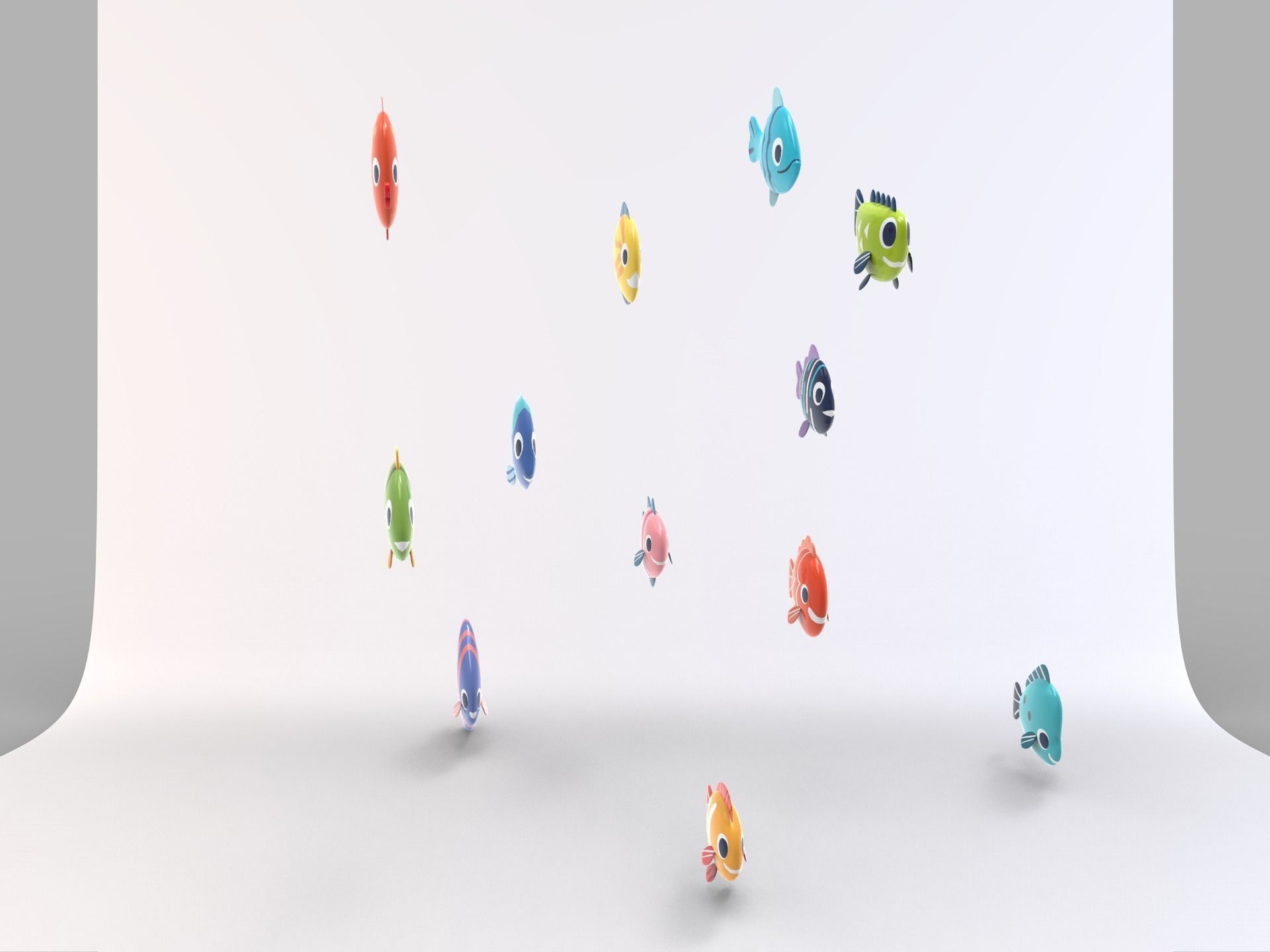 Fish Sea Collection Low-poly 3D model_7