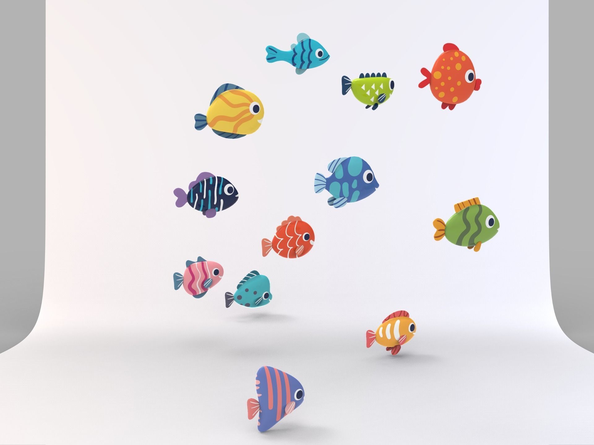 Fish Sea Collection Low-poly 3D model_6