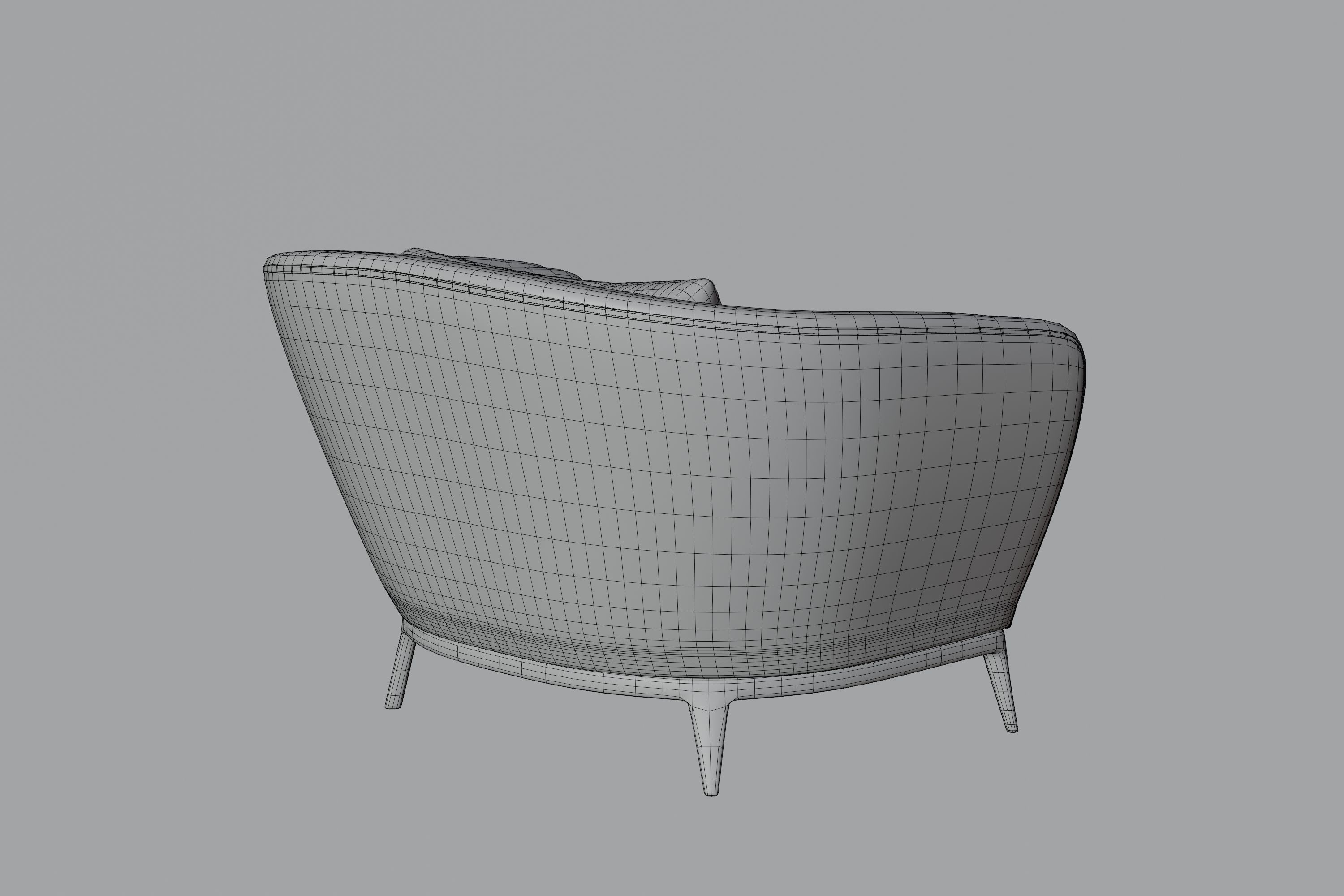 Modern Design Armchair 3D model_7