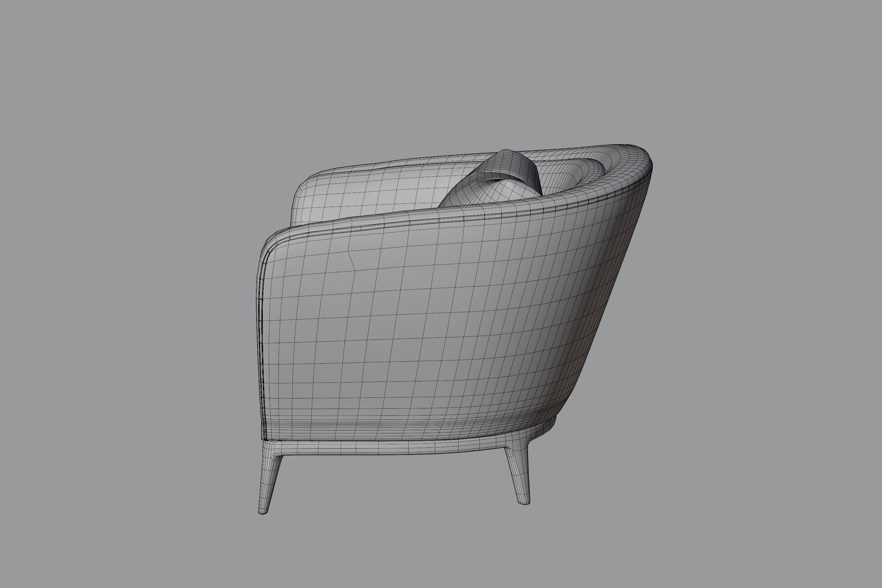 Modern Design Armchair 3D model_13