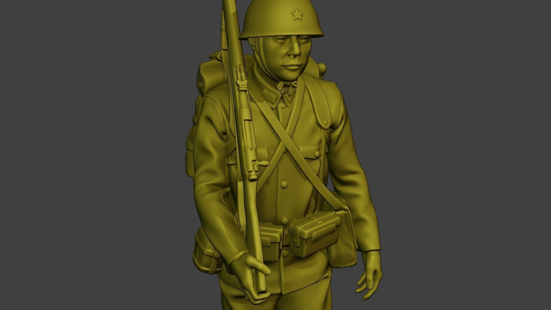 Japanese soldier ww2 Walk J1 3D print model_19