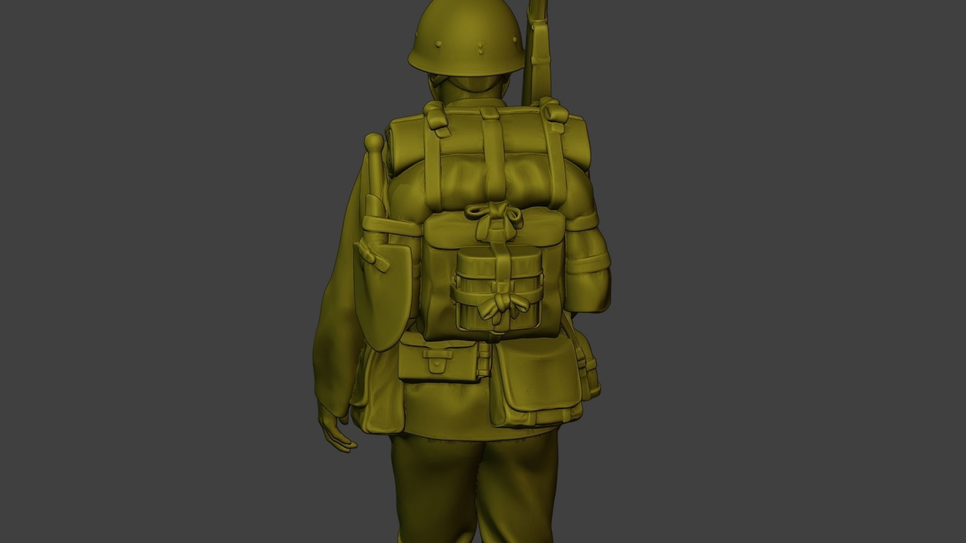 Japanese soldier ww2 Walk J1 3D print model_21