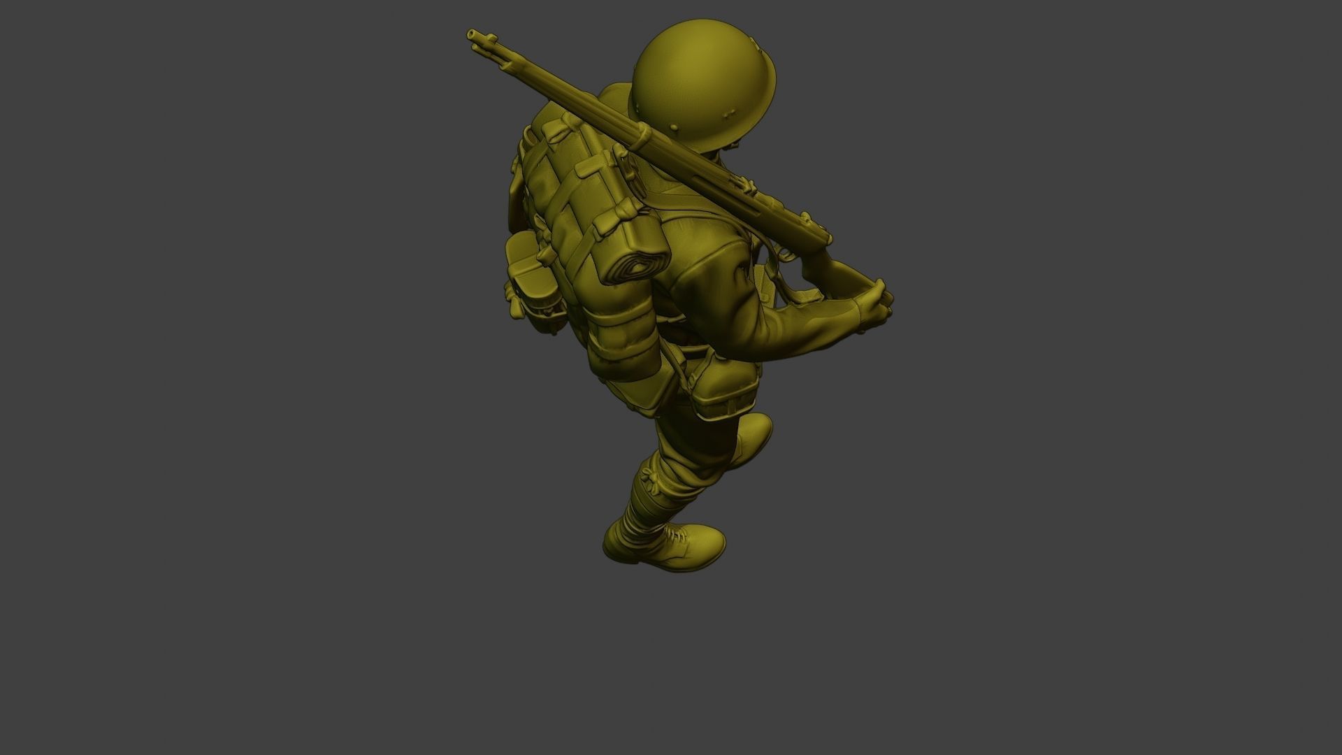 Japanese soldier ww2 Walk J1 3D print model_23
