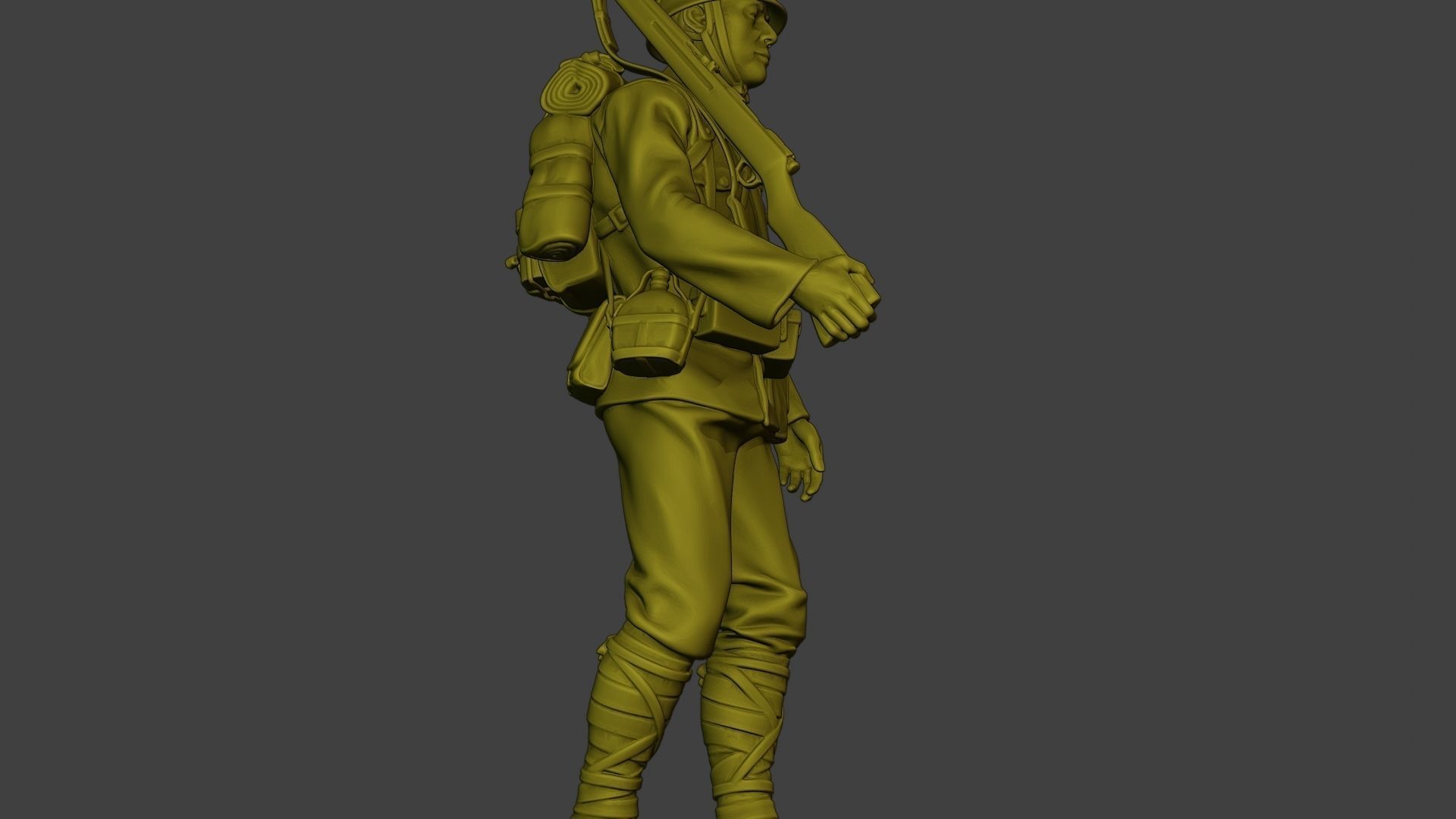 Japanese soldier ww2 Walk J1 3D print model_29