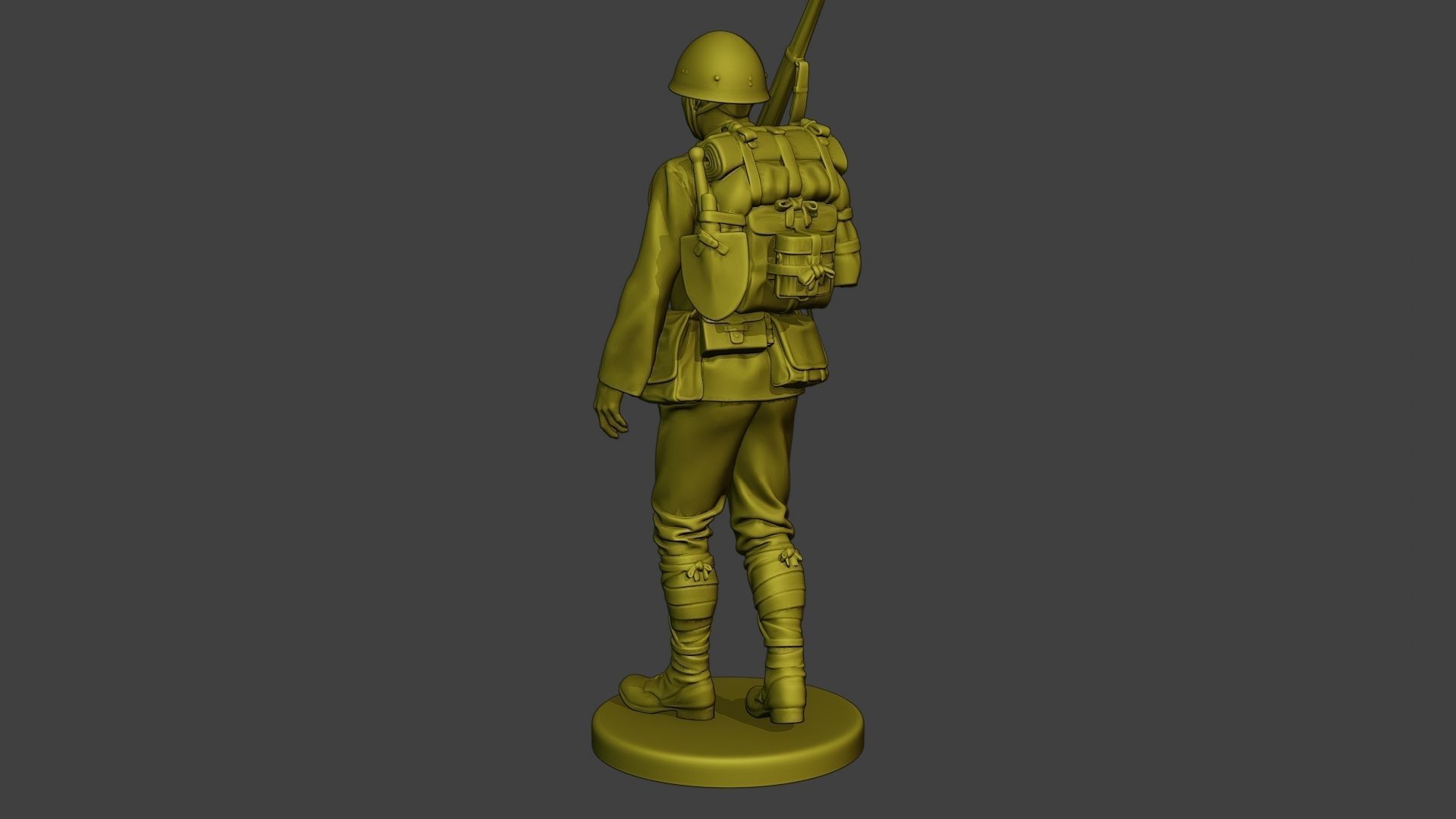 Japanese soldier ww2 Walk J1 3D print model_5