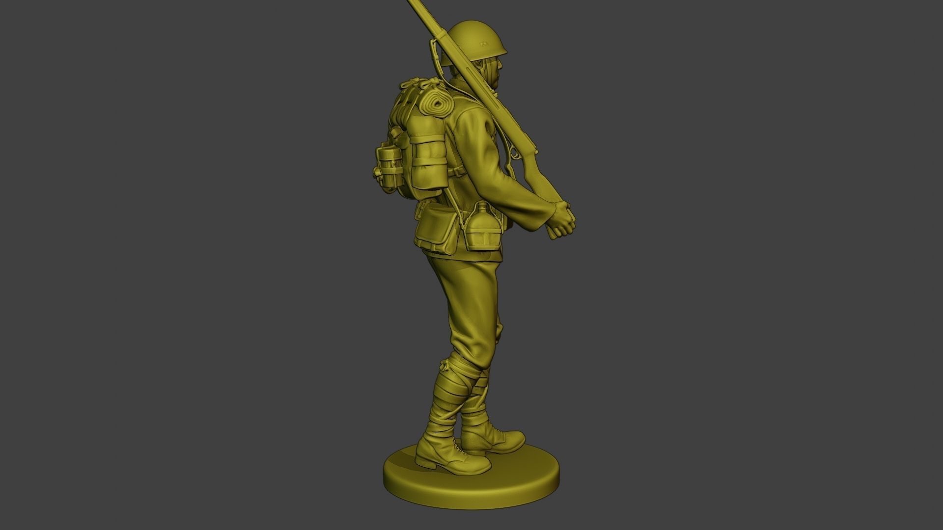Japanese soldier ww2 Walk J1 3D print model_8