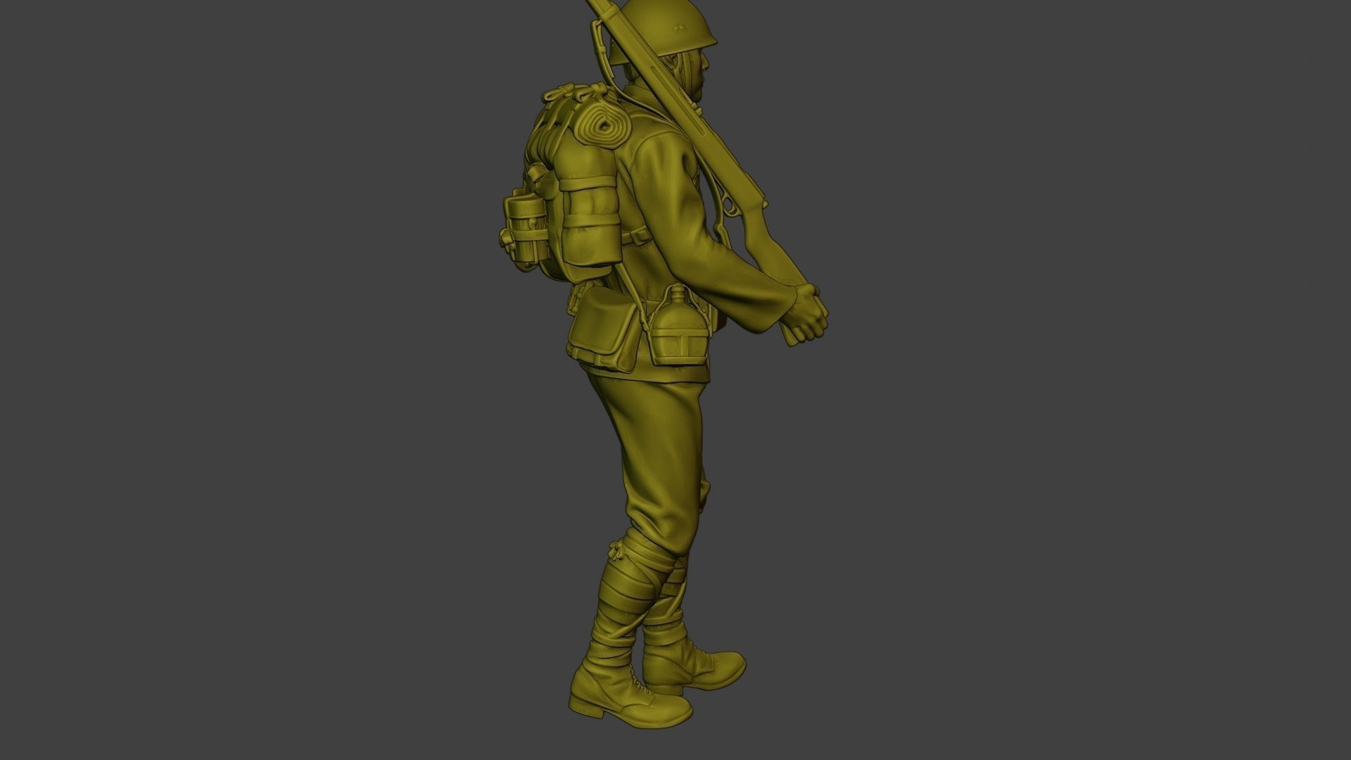 Japanese soldier ww2 Walk J1 3D print model_31