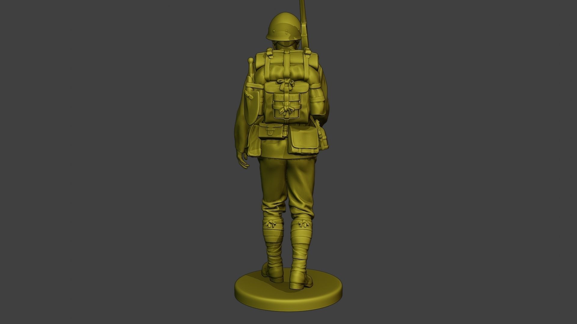 Japanese soldier ww2 Walk J1 3D print model_6