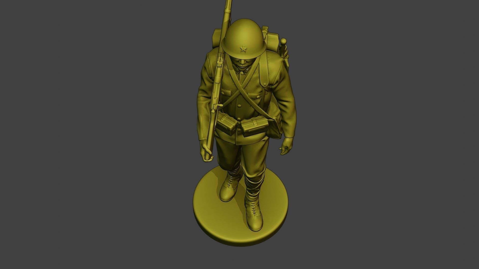Japanese soldier ww2 Walk J1 3D print model_14