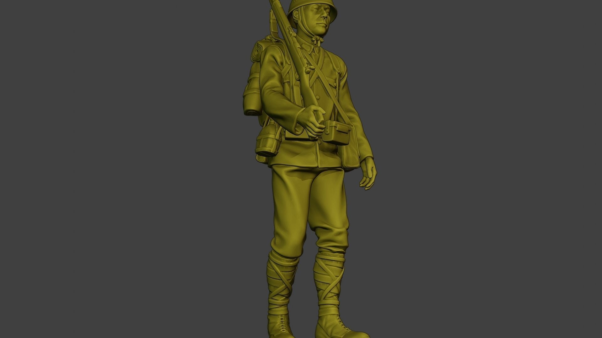 Japanese soldier ww2 Walk J1 3D print model_13