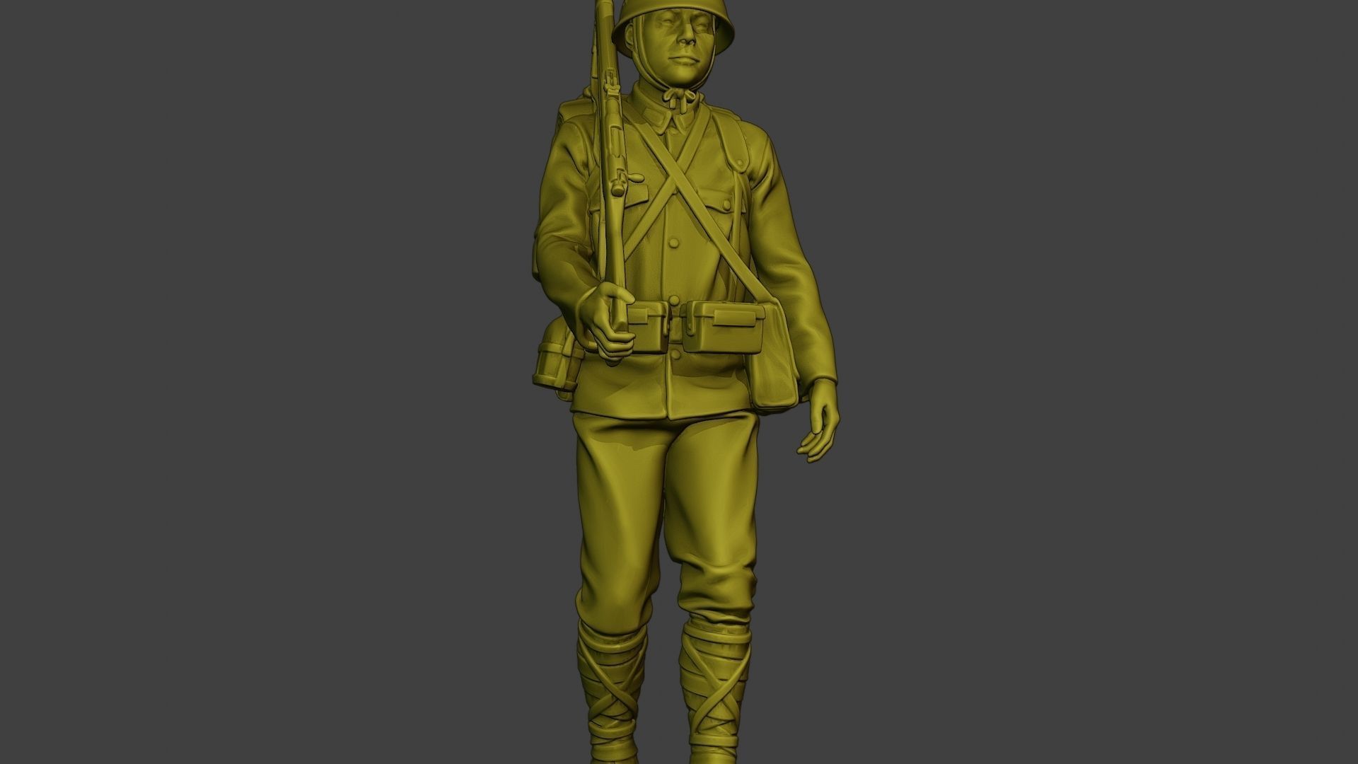 Japanese soldier ww2 Walk J1 3D print model_28