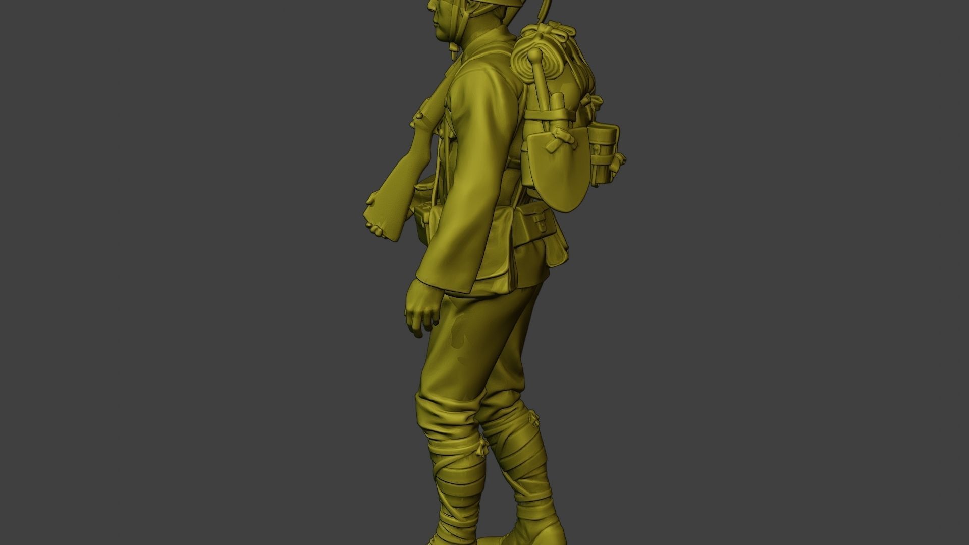 Japanese soldier ww2 Walk J1 3D print model_26