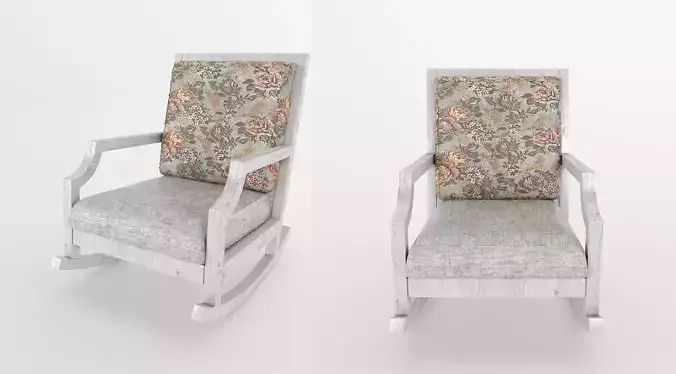 GG Rocker Armchair Low-poly 3D model