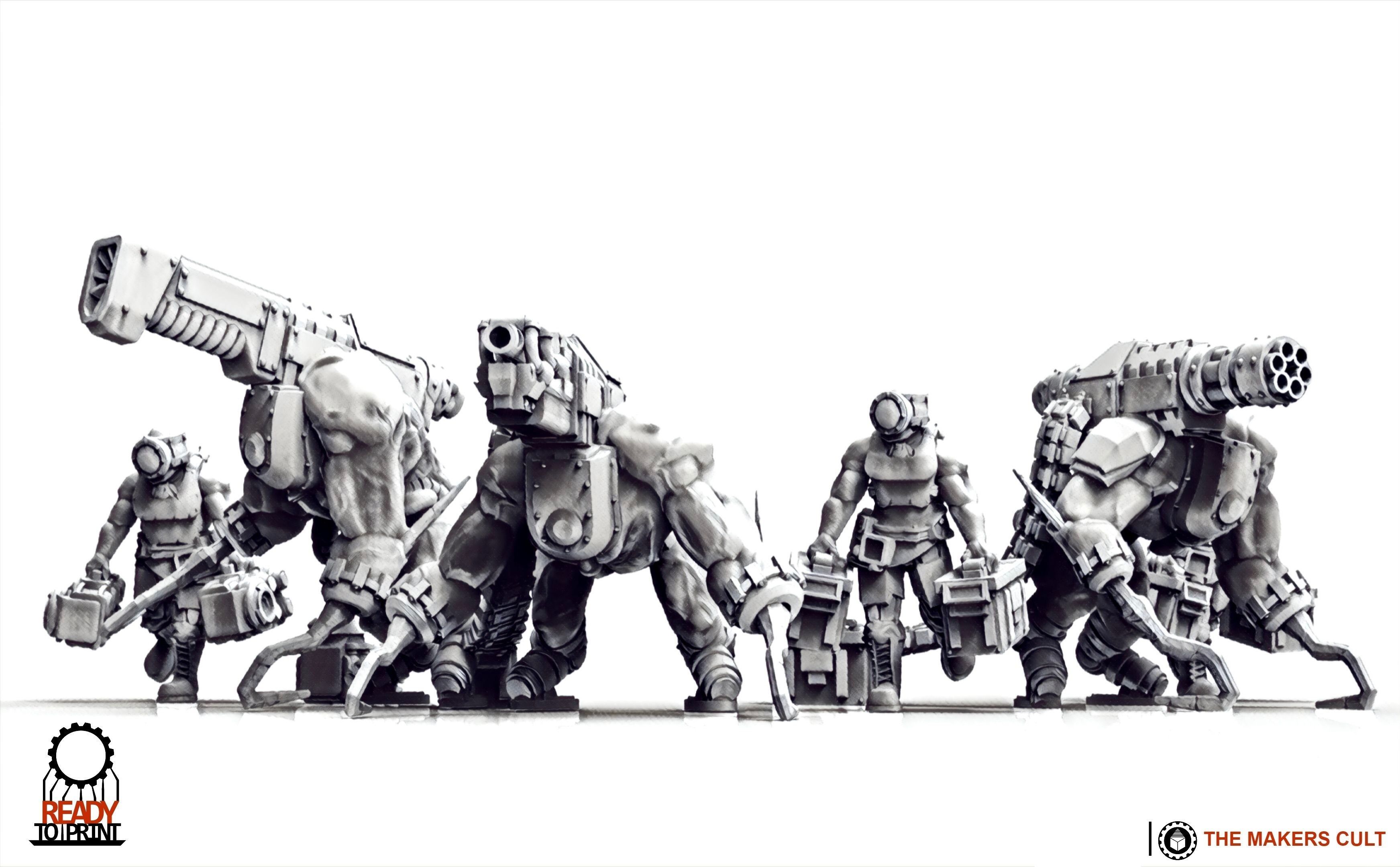 Cyberzerkers - Heavy Weapon Squads 3D print model_9