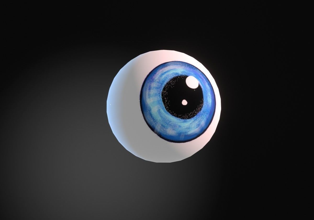 12 eyeballs pair pack Low-poly 3D model_7