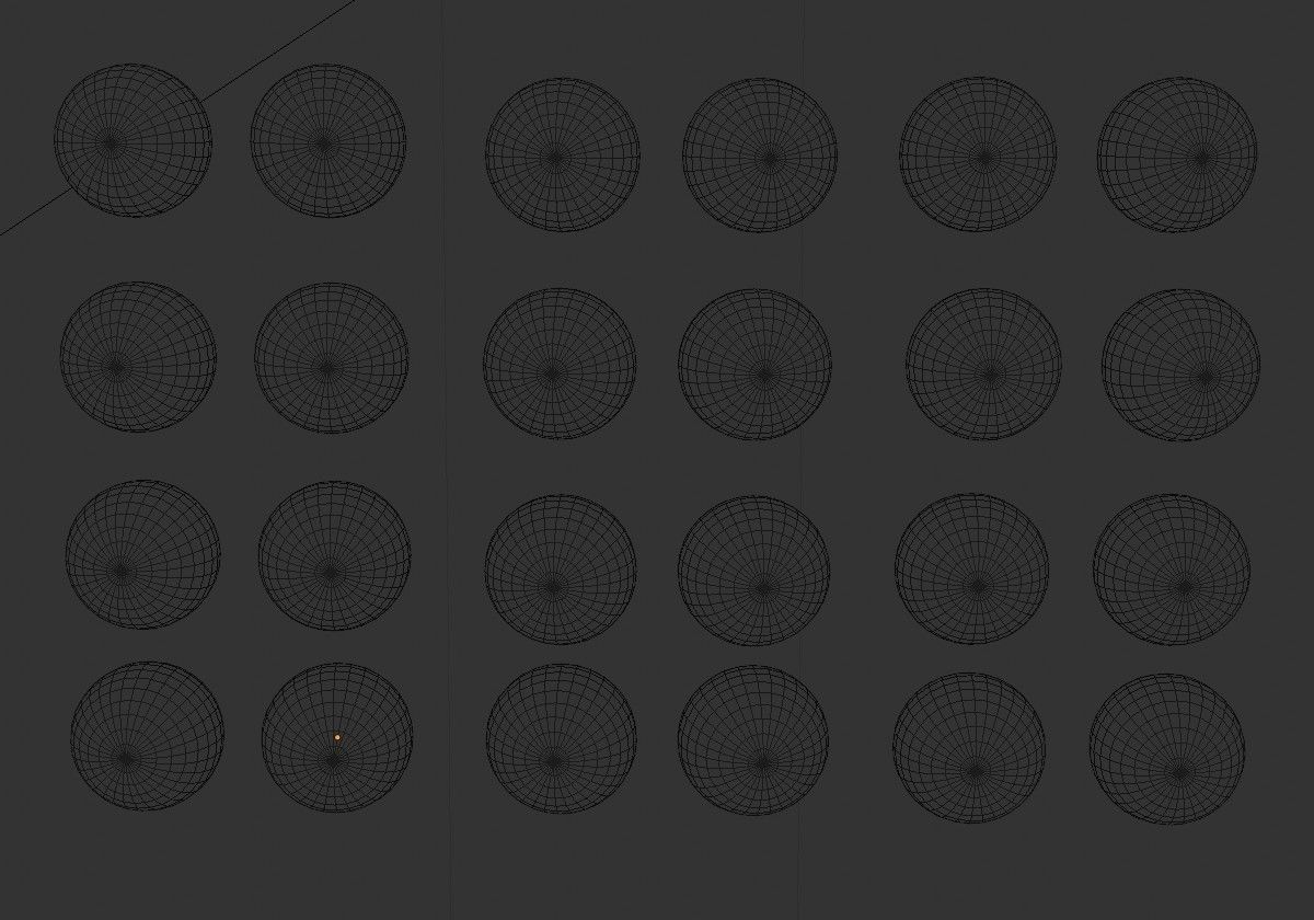 12 eyeballs pair pack Low-poly 3D model_10