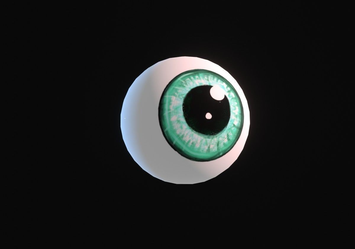 12 eyeballs pair pack Low-poly 3D model_7