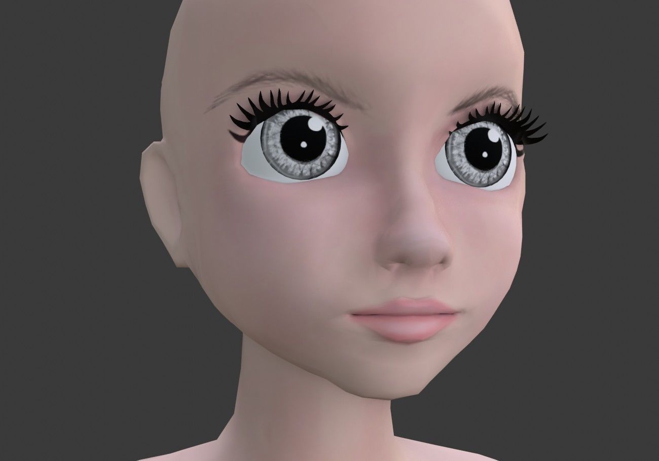 12 eyeballs pair pack Low-poly 3D model_10