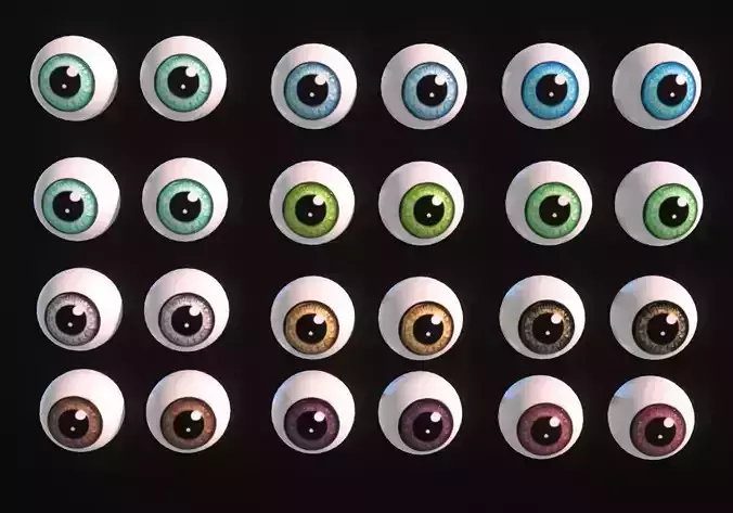 12 eyeballs pair pack