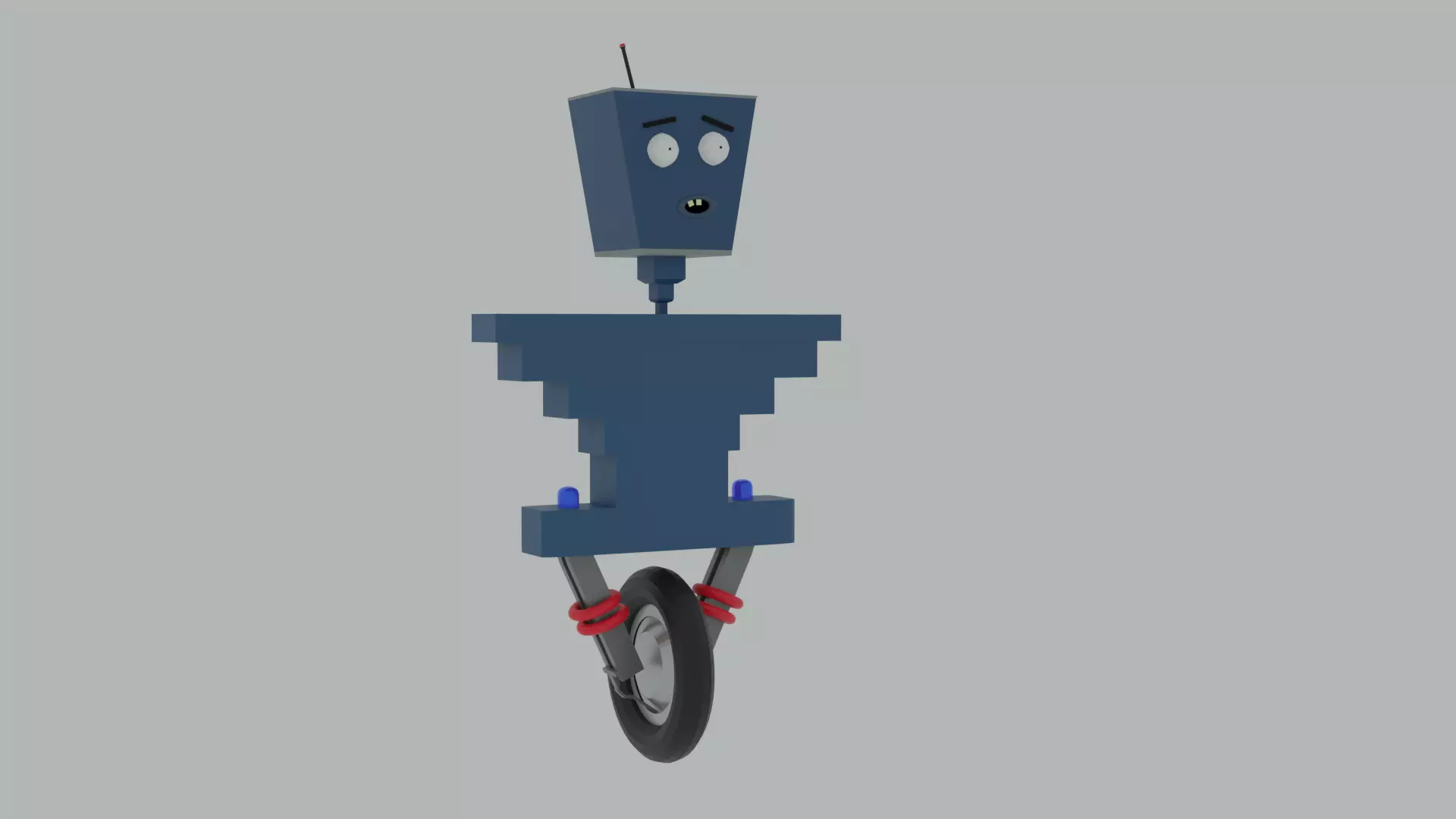 Mr Robot Free low-poly 3D model_0