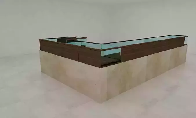 jeweler reception desk with glass top