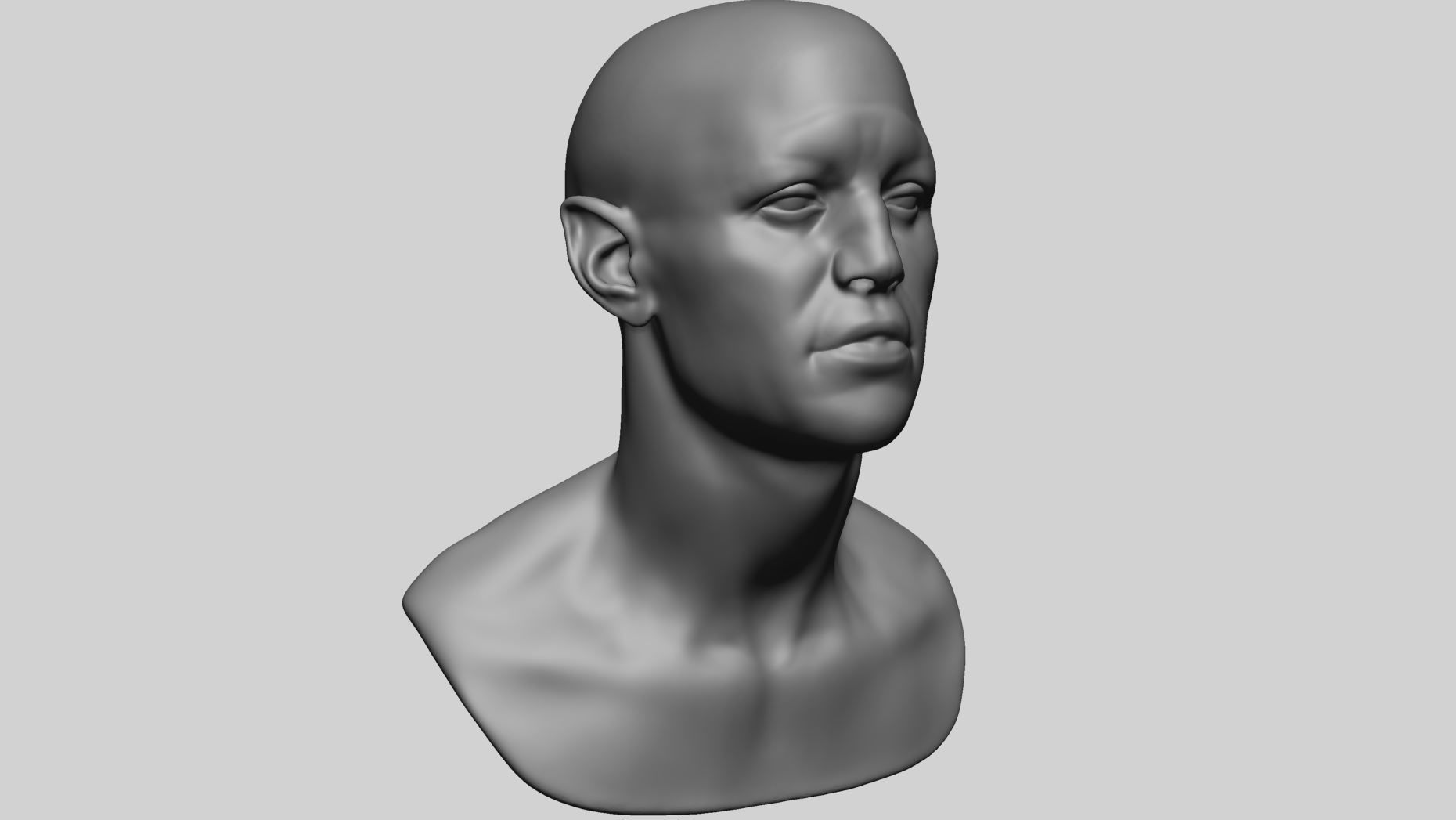 Speed Sculpt - Male Head 3D model_8