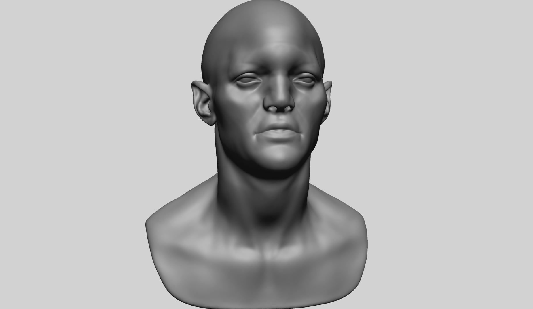 Speed Sculpt - Male Head 3D model_3