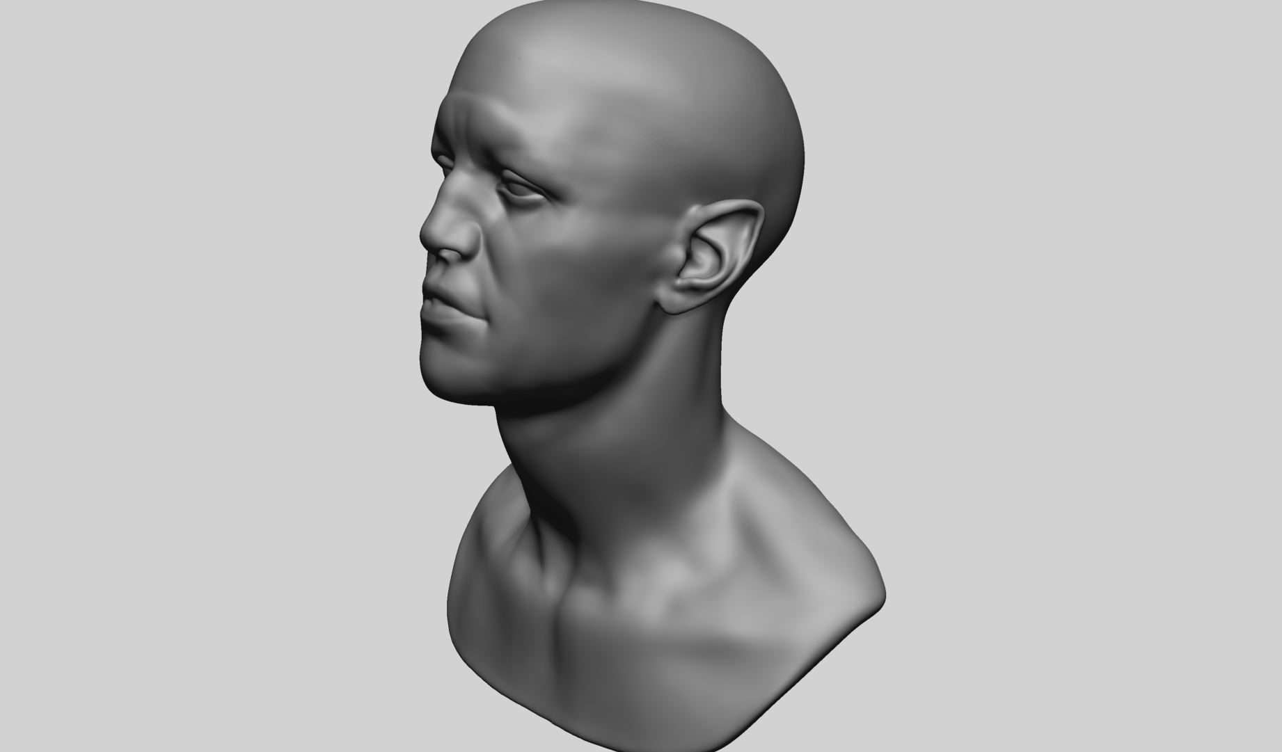 Speed Sculpt - Male Head 3D model_16
