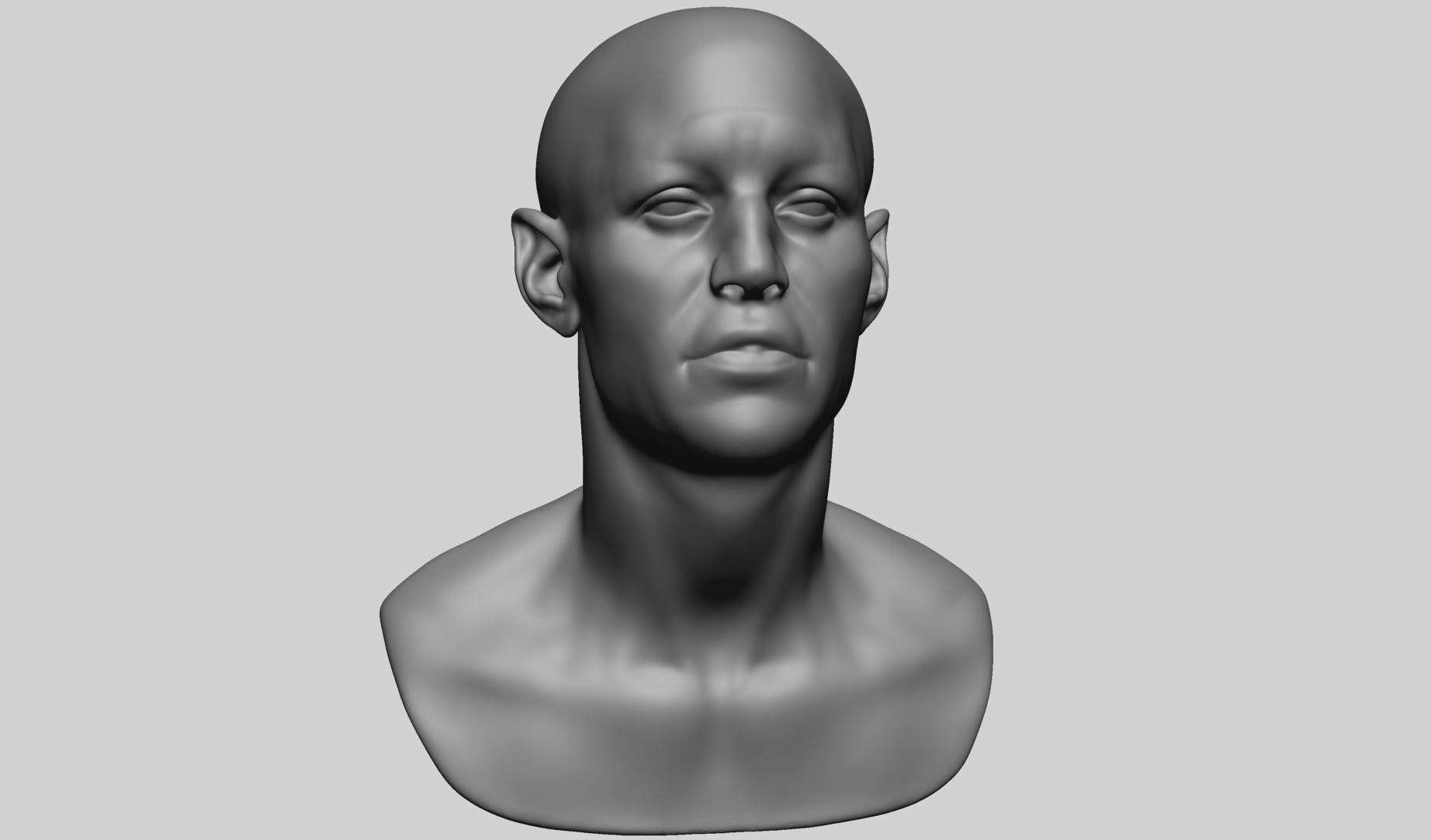 Speed Sculpt - Male Head 3D model_2