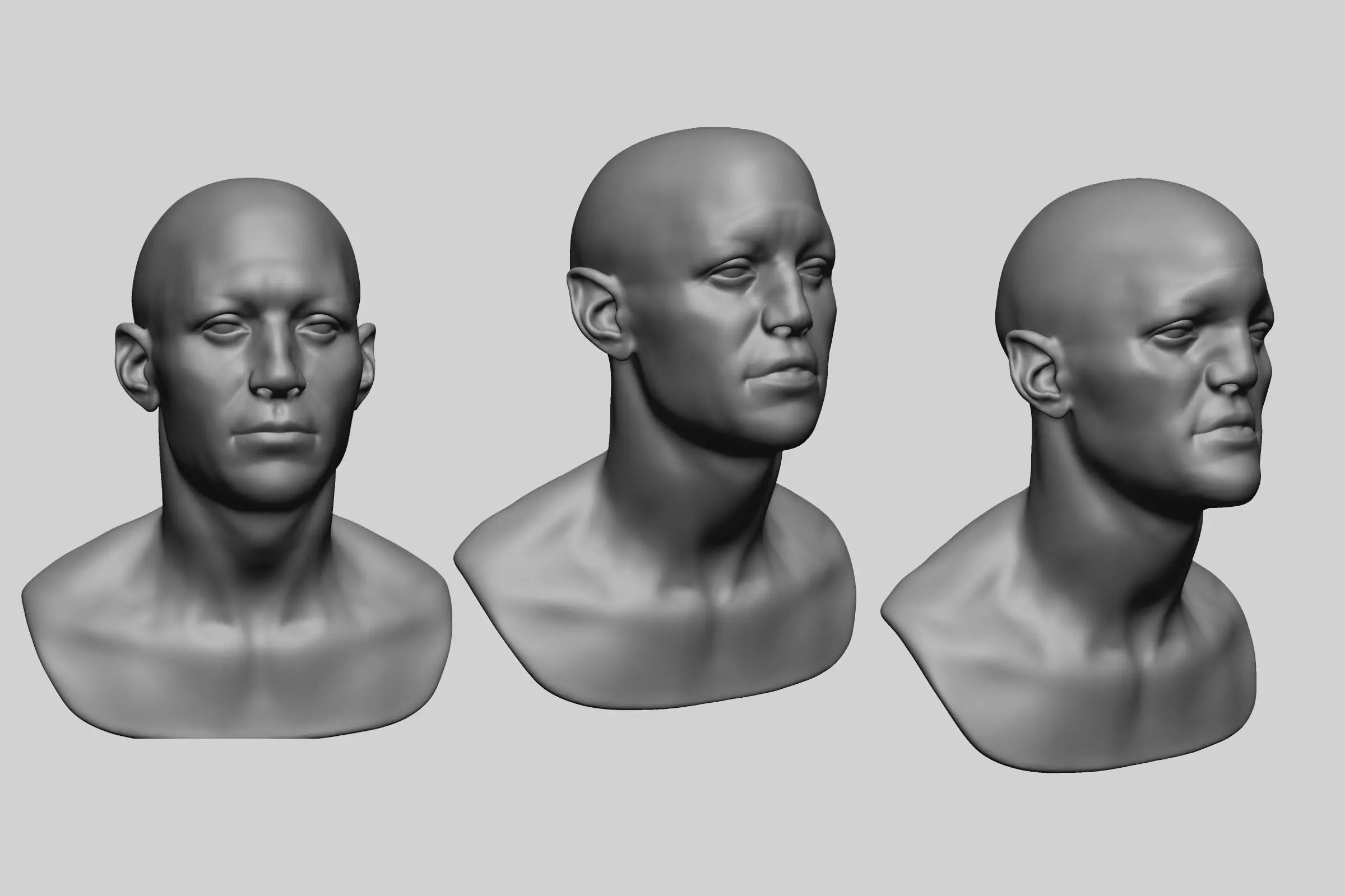 Speed Sculpt - Male Head 3D model_0