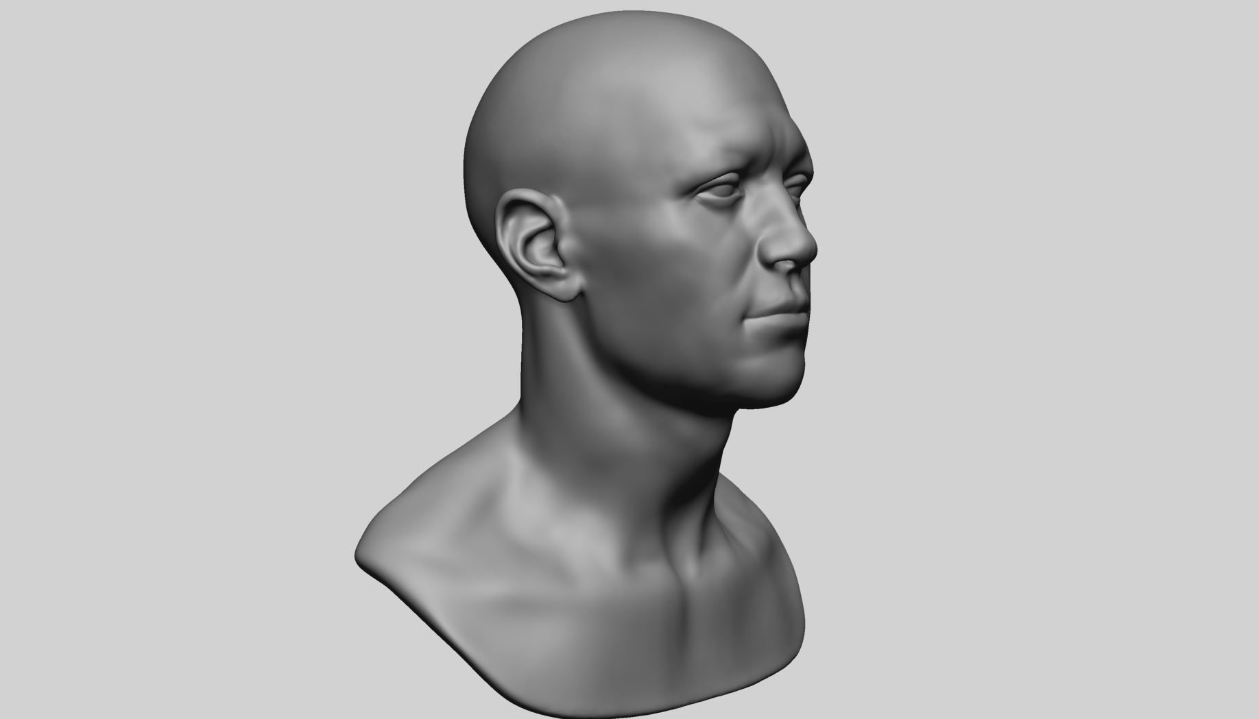 Speed Sculpt - Male Head 3D model_4
