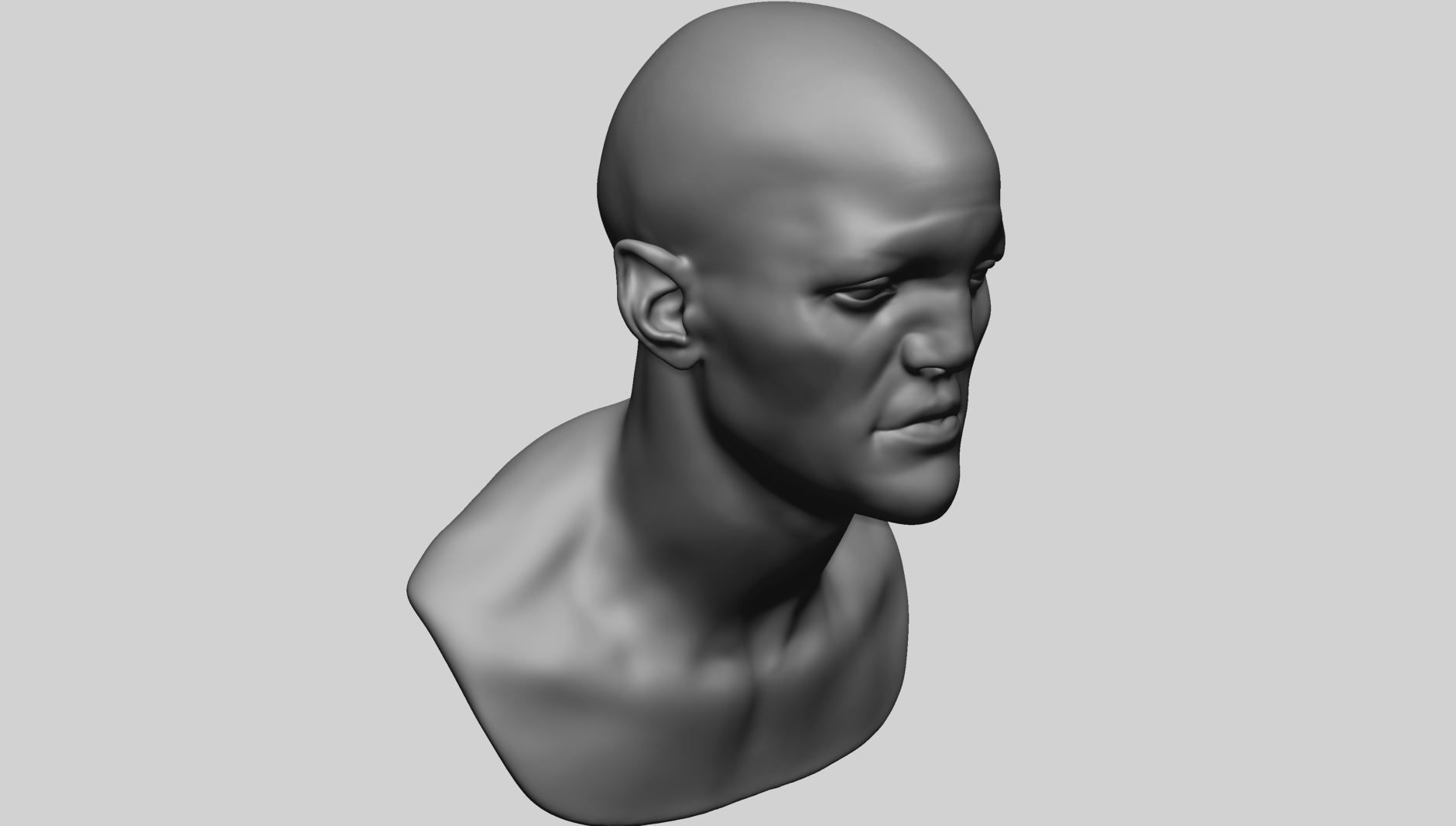 Speed Sculpt - Male Head 3D model_17