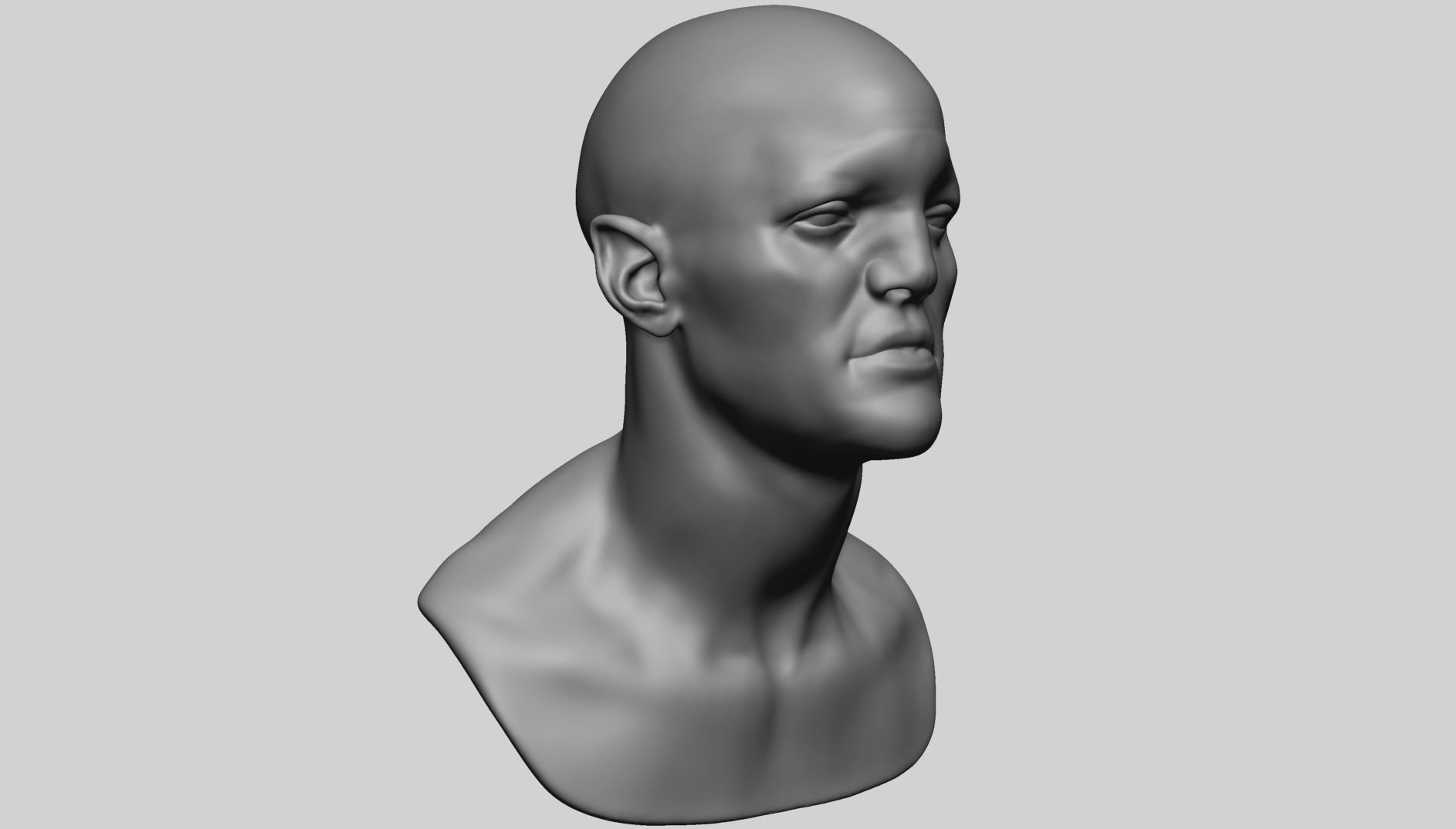 Speed Sculpt - Male Head 3D model_11
