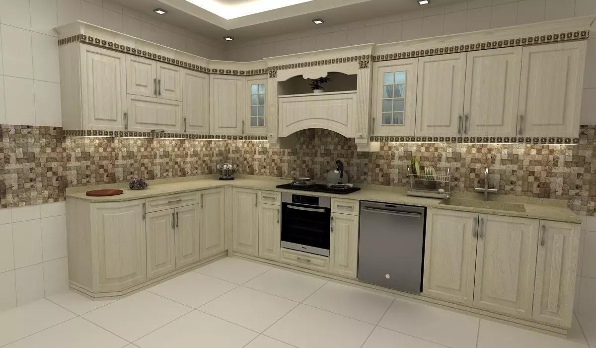 classic kitchen kitchen full 3D model