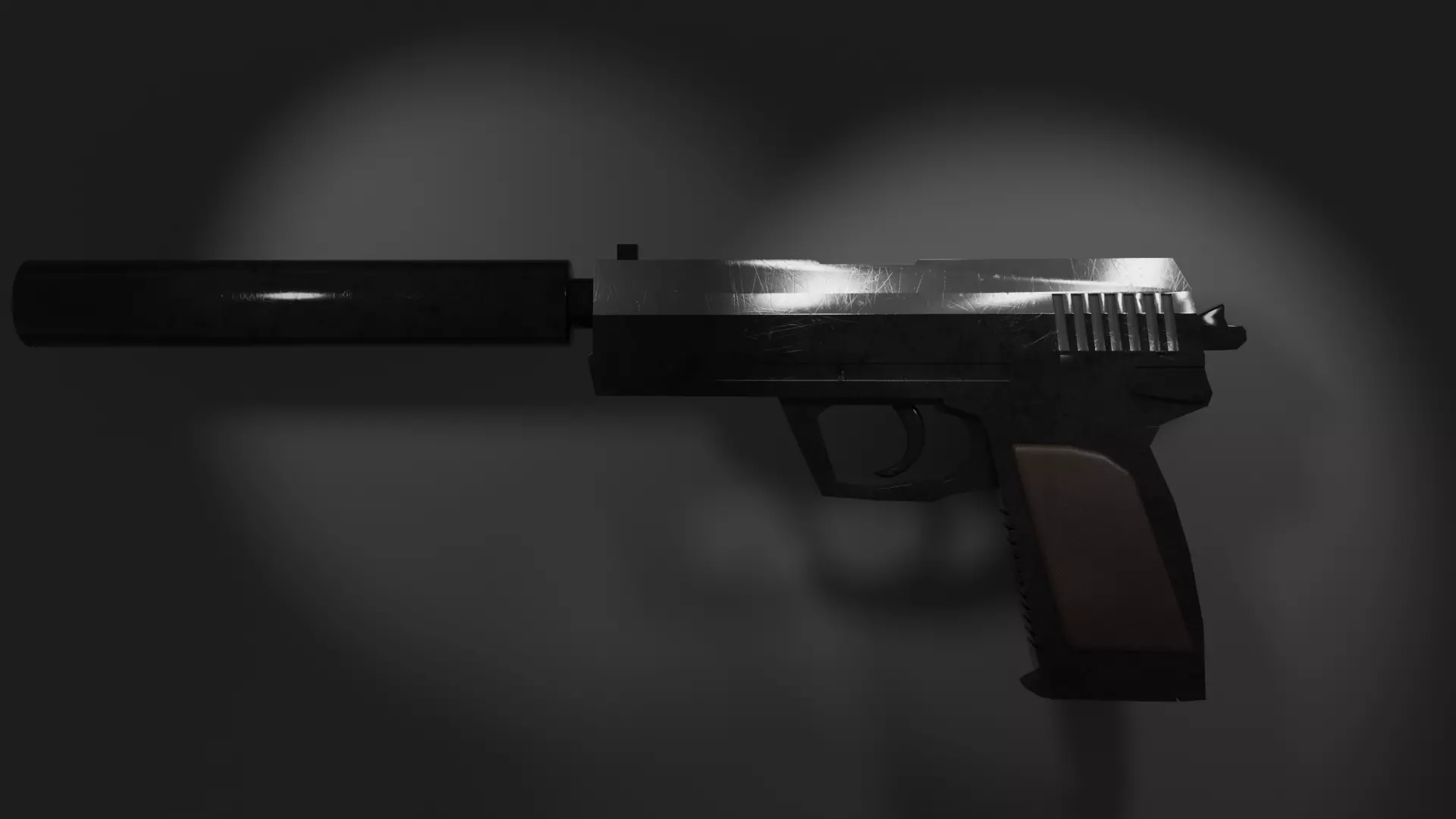 USP LowPoly free Free low-poly 3D model_0