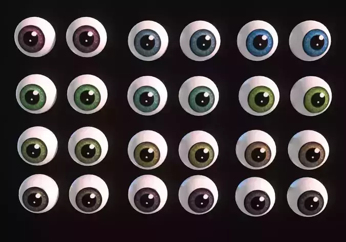 12 eyeballs pair pack