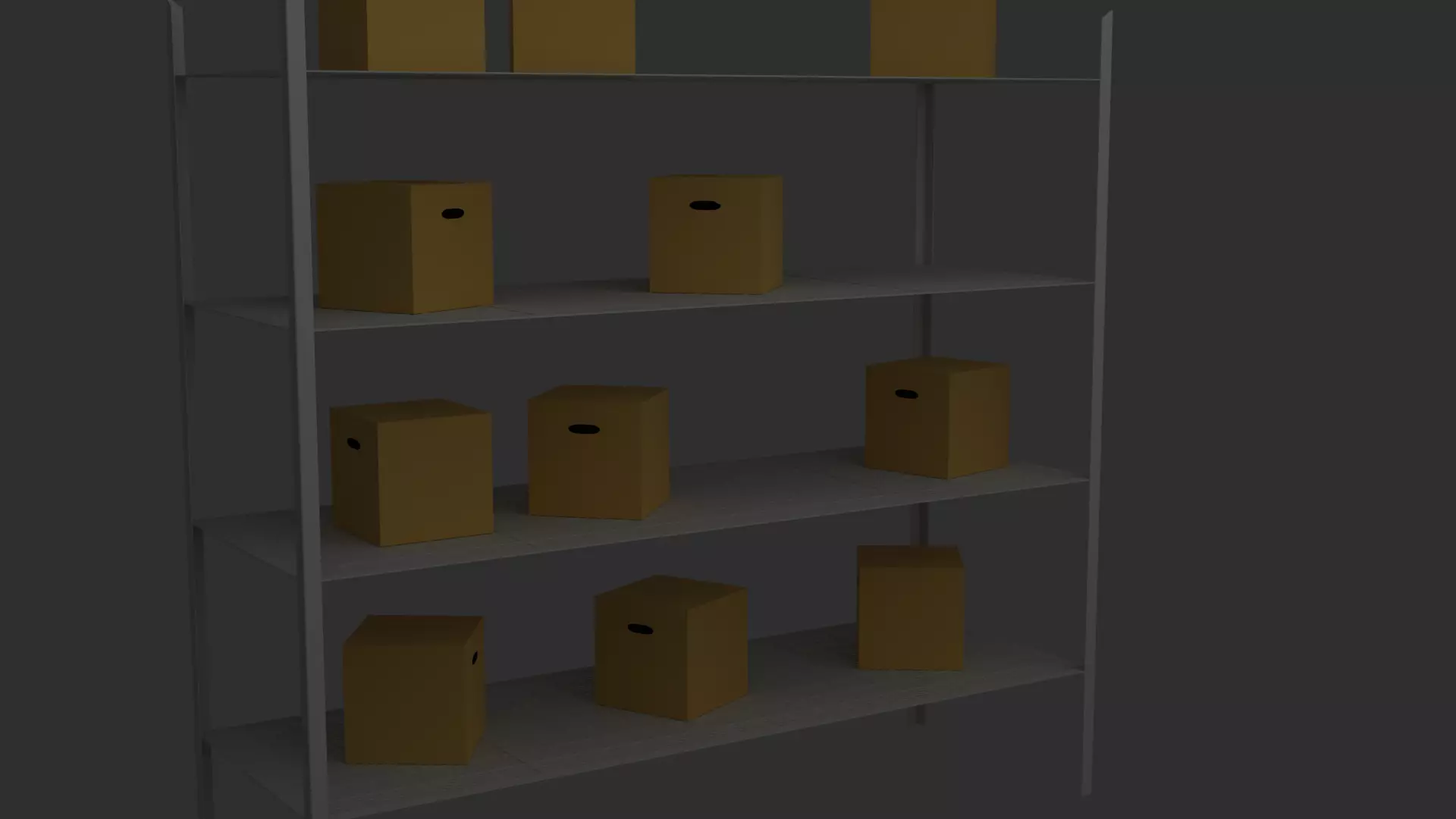 Warehouse rack 3D model_0