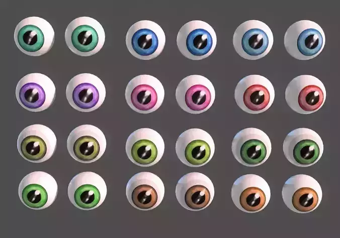 12 eye textures pack