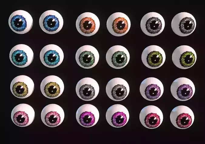 12 eye textures pack