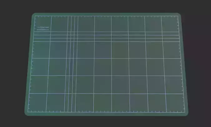 Arts and Crafts Cutting Mat  Low-poly 3D model
