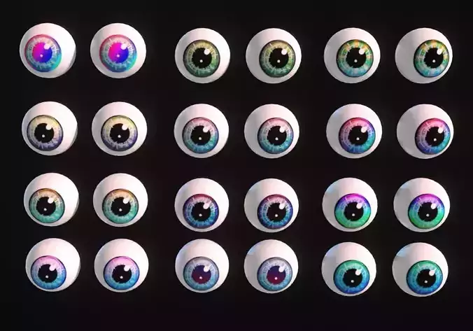 12 eye textures pack