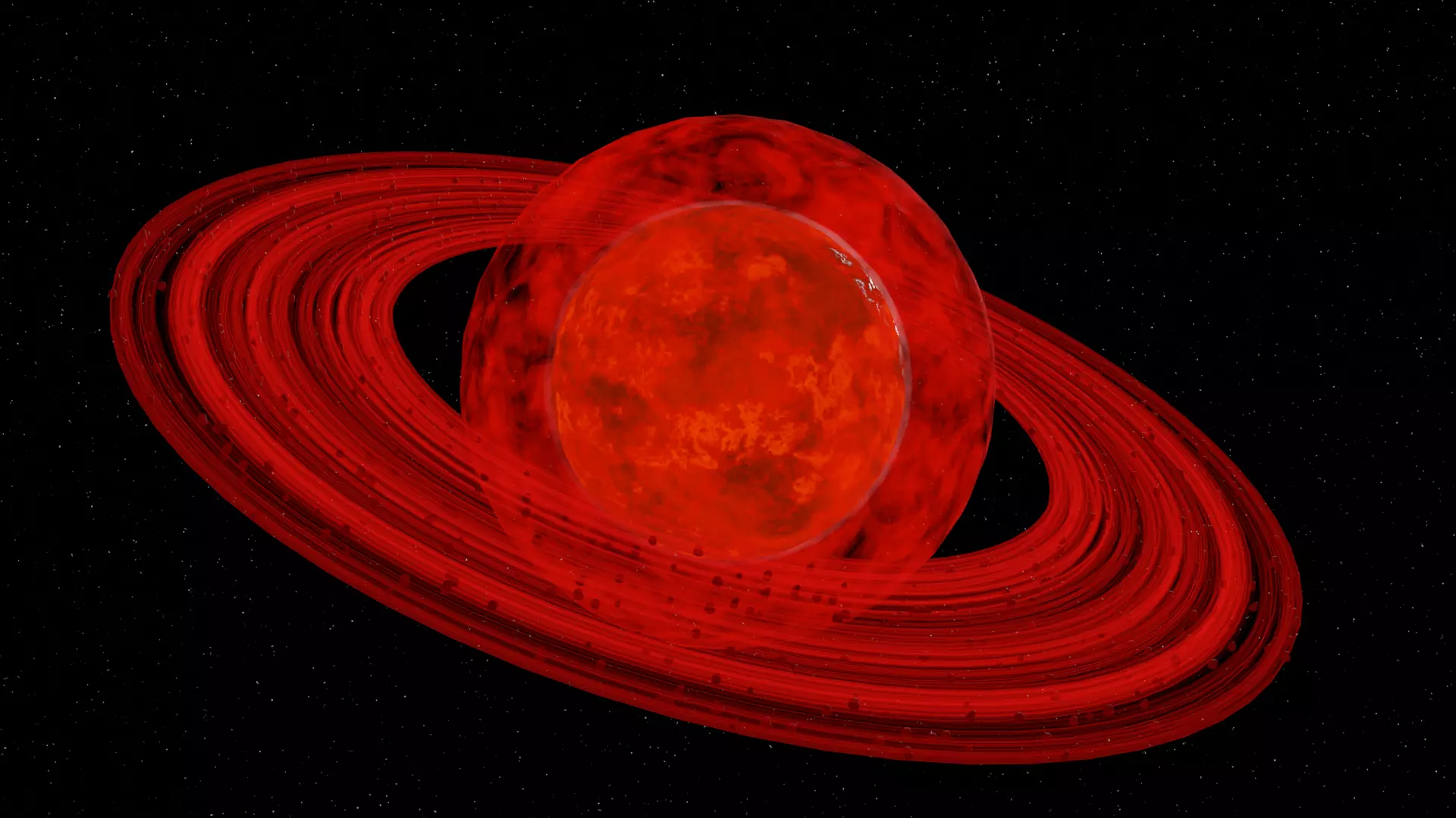 Gaseous Planet with Rings 3D model_0
