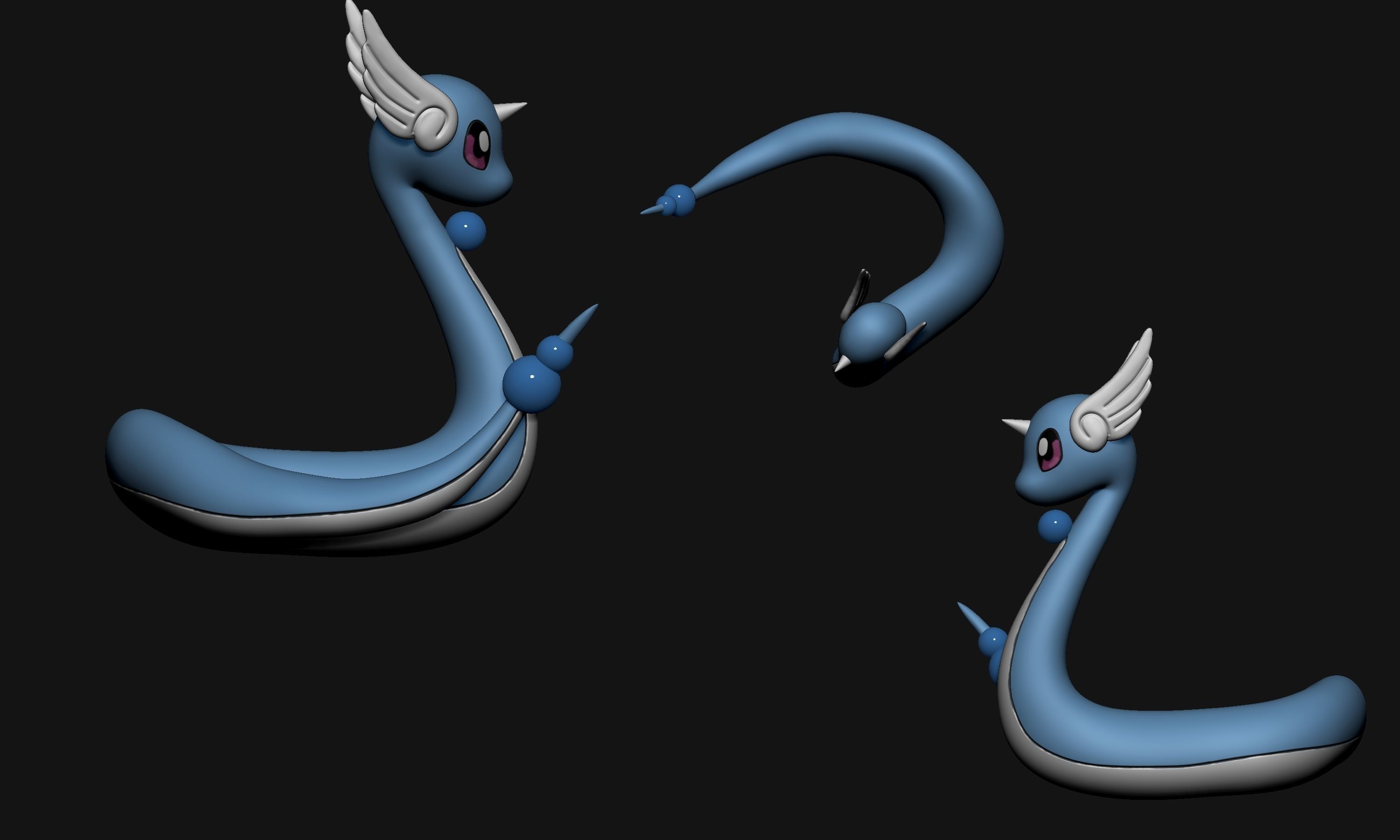 Pokemon - Dragonair 3D print model_2